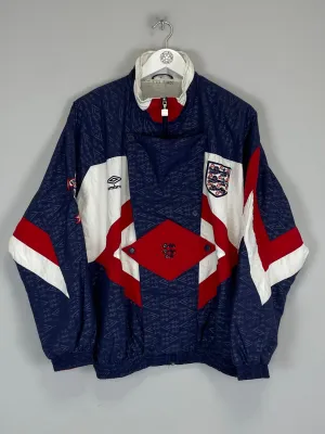 1990/92 ENGLAND TRACK JACKET (M) UMBRO