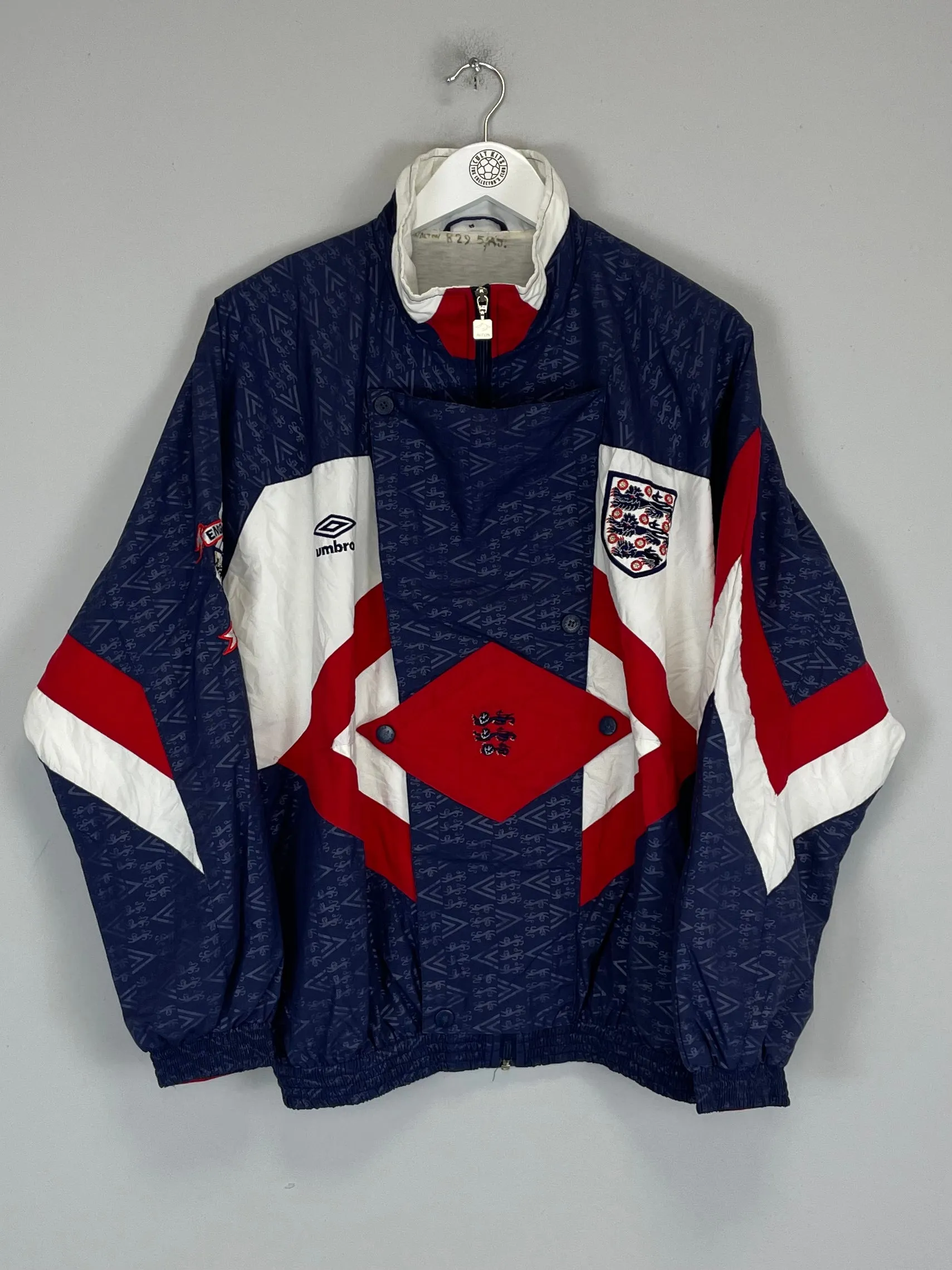 1990/92 ENGLAND TRACK JACKET (M) UMBRO