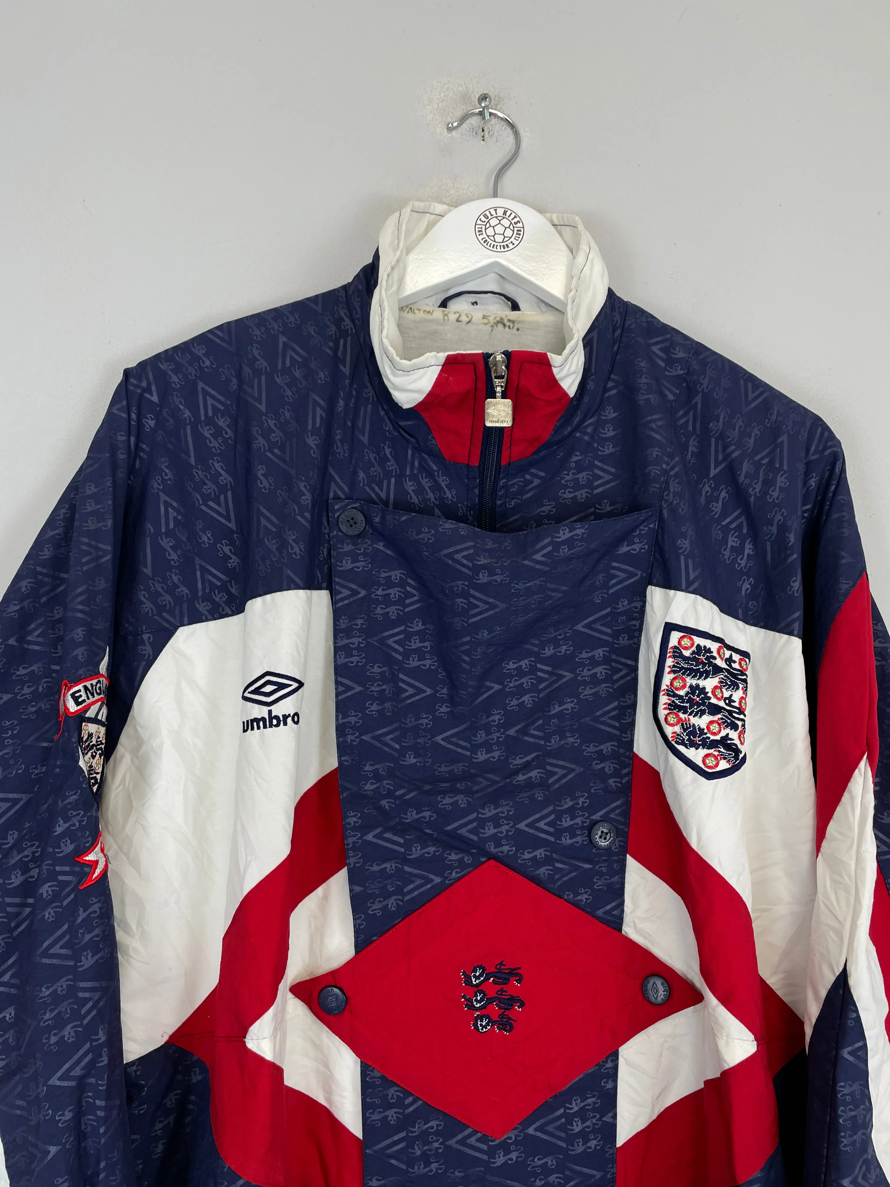 1990/92 ENGLAND TRACK JACKET (M) UMBRO
