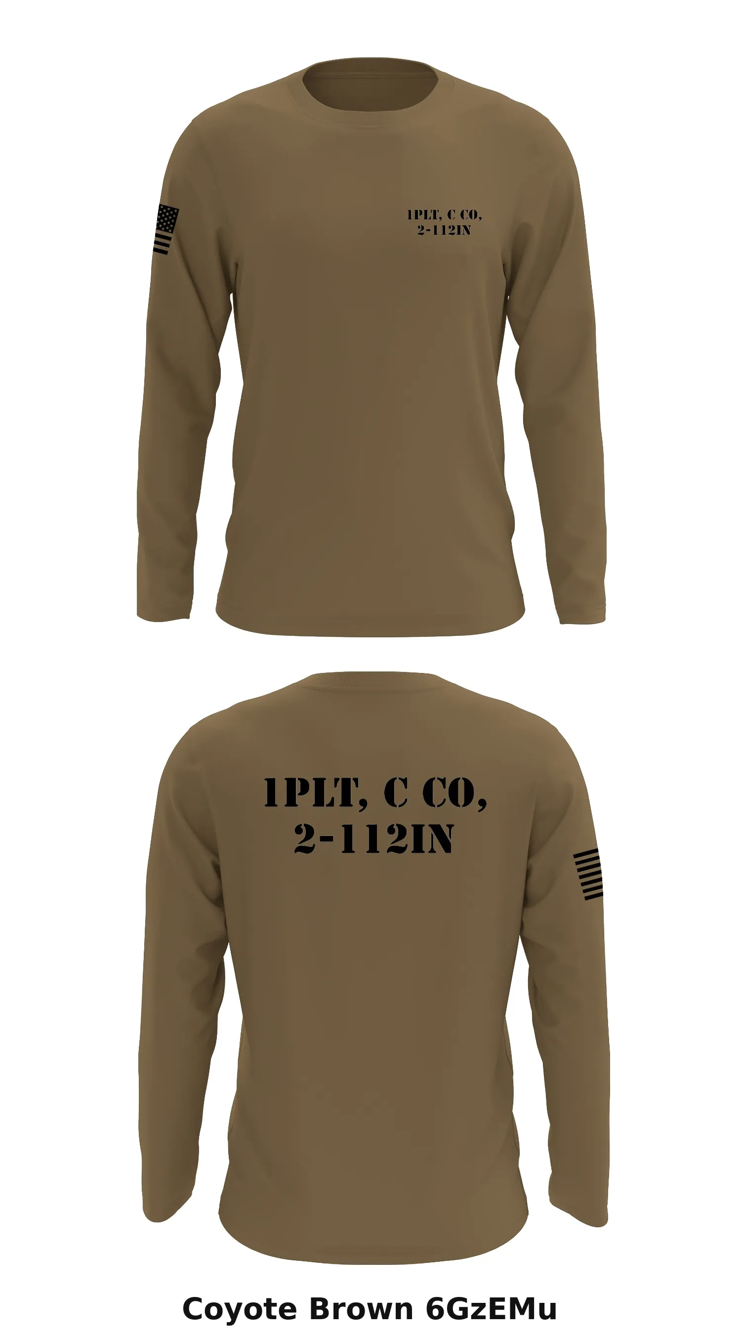 1PLT, C Co, 2-112IN Store 1 Core Men's LS Performance Tee - 6GzEMu