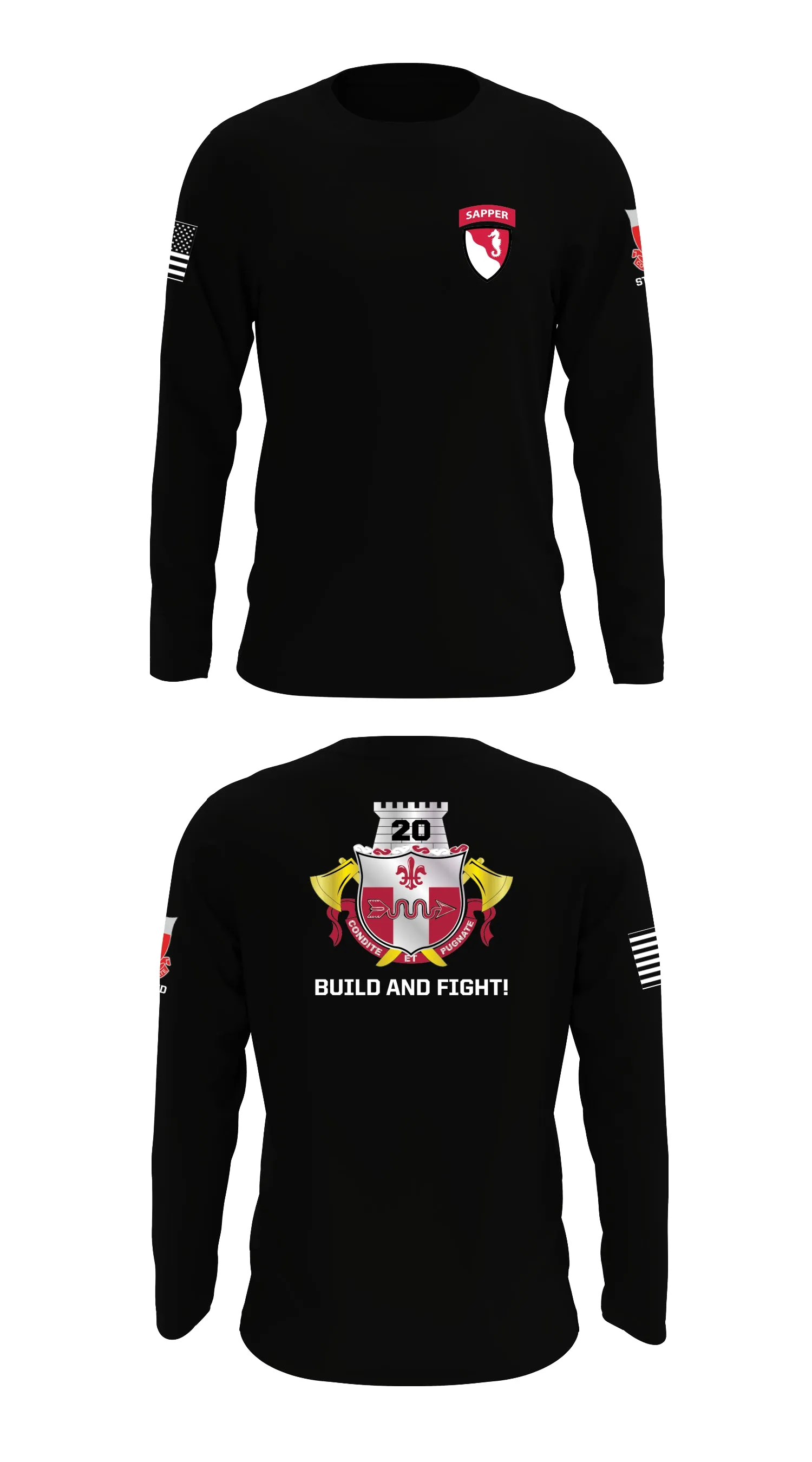 20th Engineer Battalion  Store 1 Core Men's LS Performance Tee - 72277770460