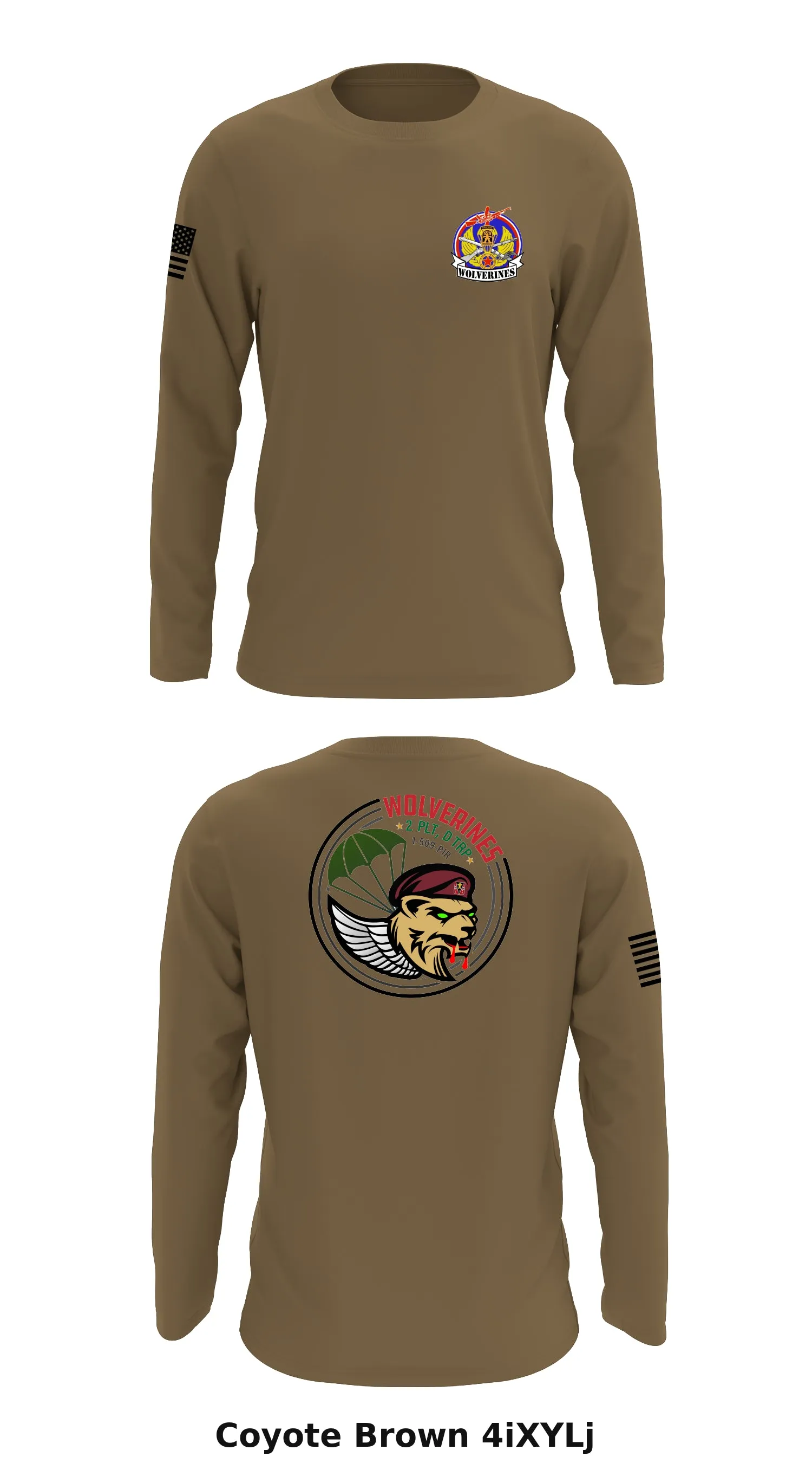 2nd PLT, D TRP, 1 BN, 509th PIR Store 1 Core Men's LS Performance Tee - 4iXYLj
