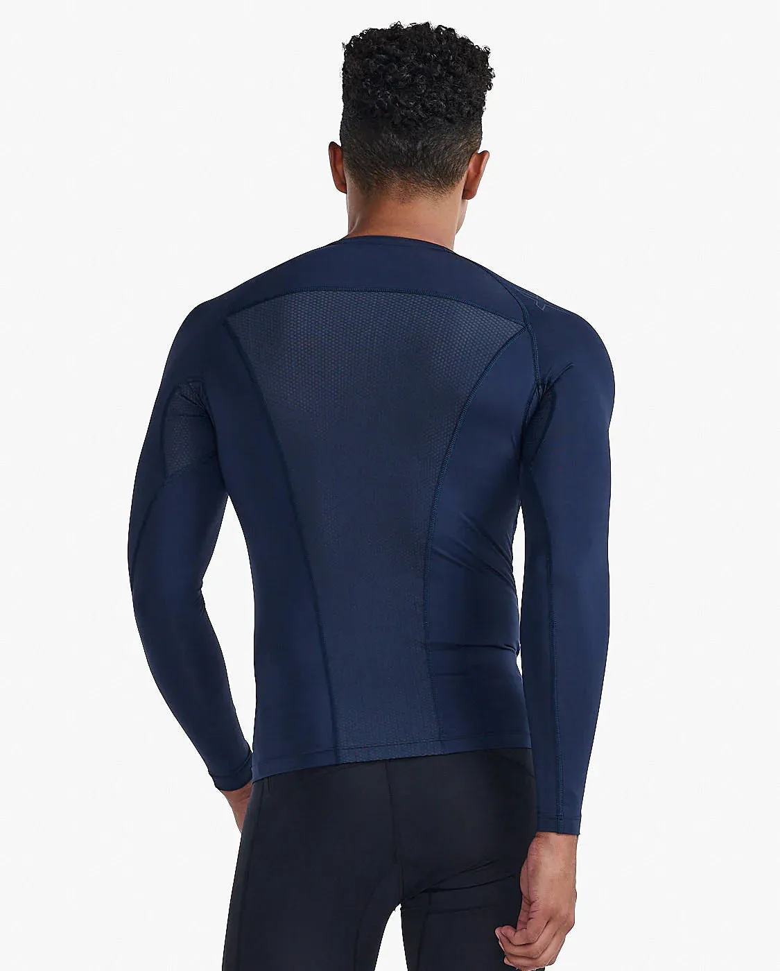2XU Mens Core Compression Long Sleeve Top - Midnight/No Logo