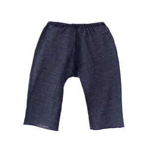 [3-6m] Pequeno Tocon Baby Sheer Wide Pants in Dark Grey/Navy