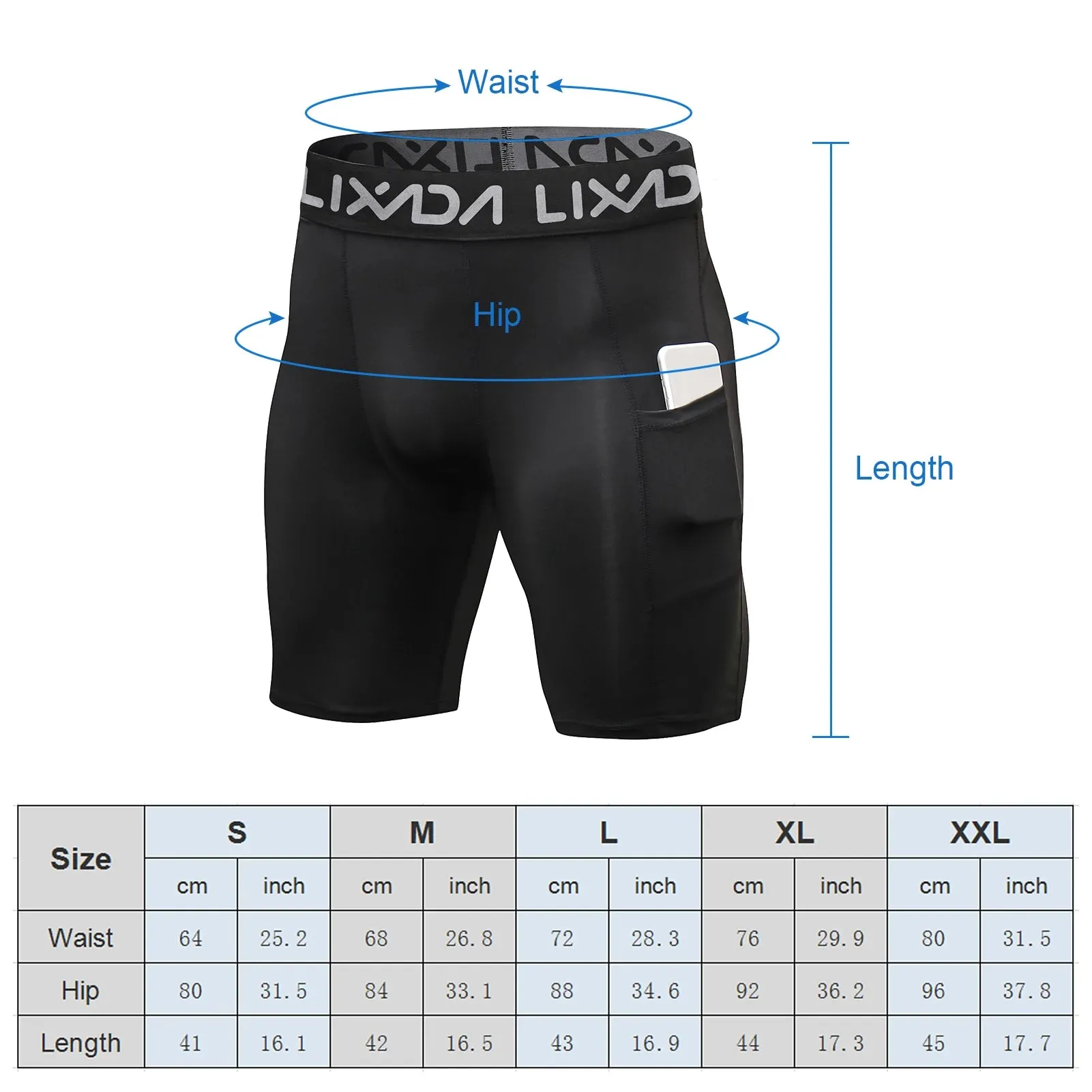 3 Pack Men Sports Shorts Active Workout Underwear with Pocket