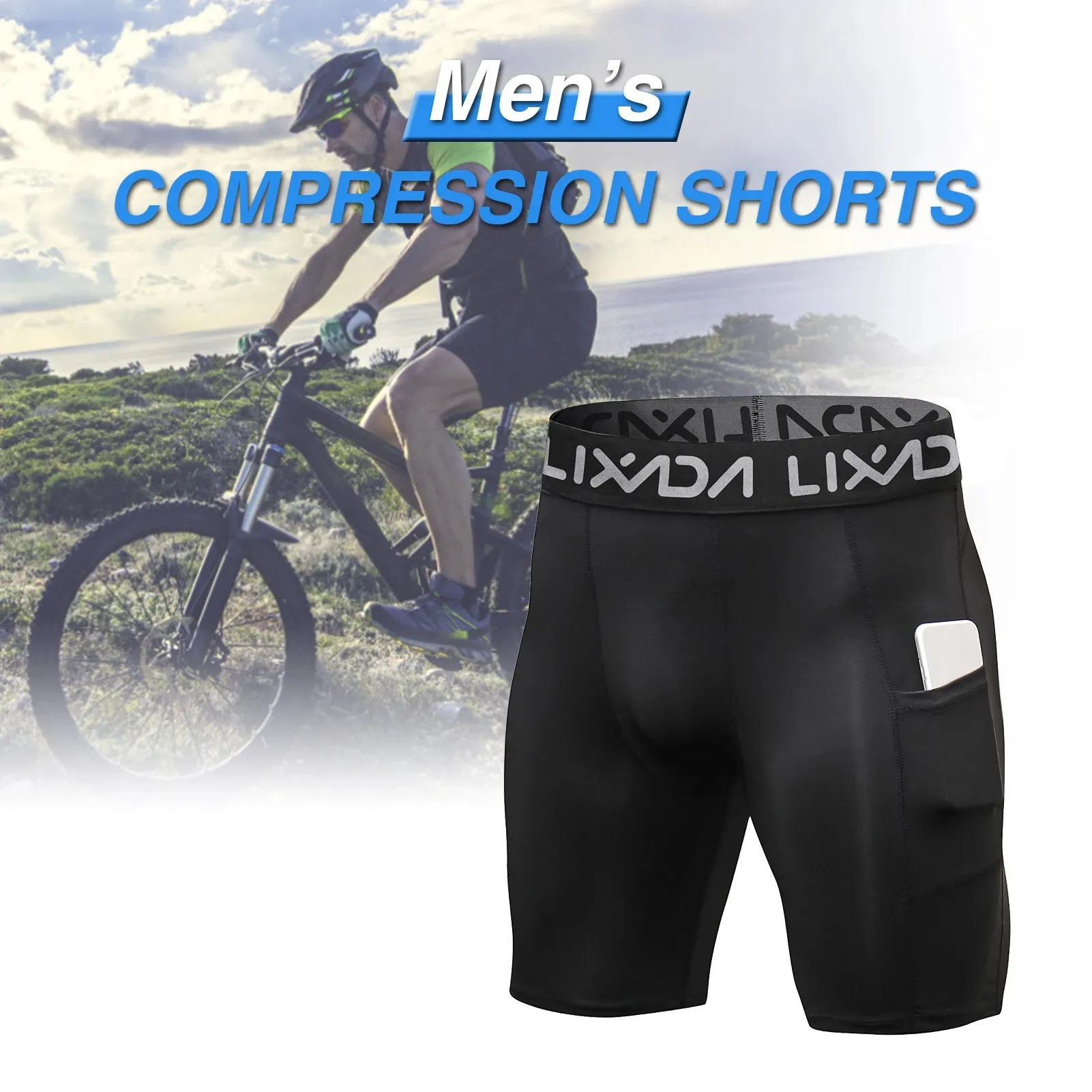 3 Pack Men Sports Shorts Active Workout Underwear with Pocket