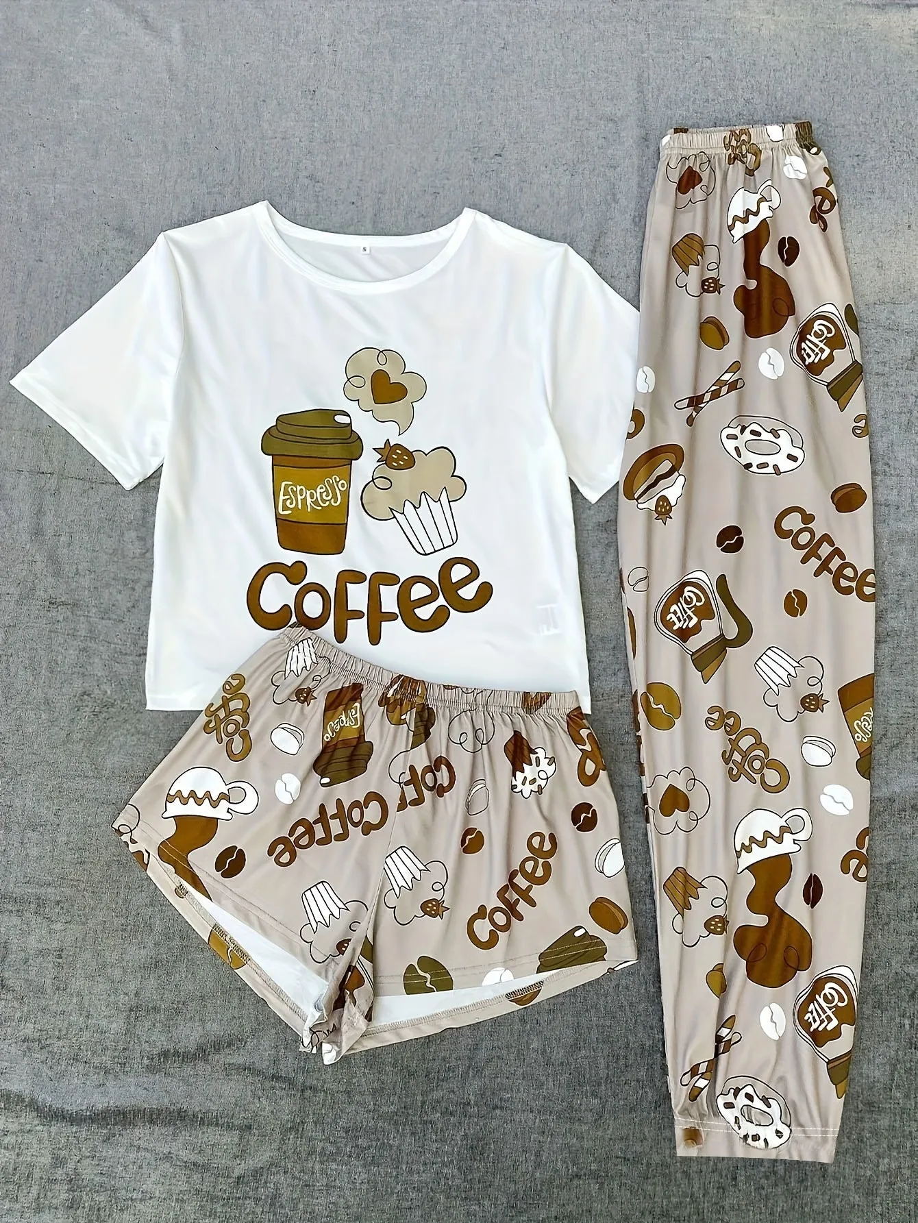 3-Piece Plus Size Women's Cozy Pajama Set for Relaxation