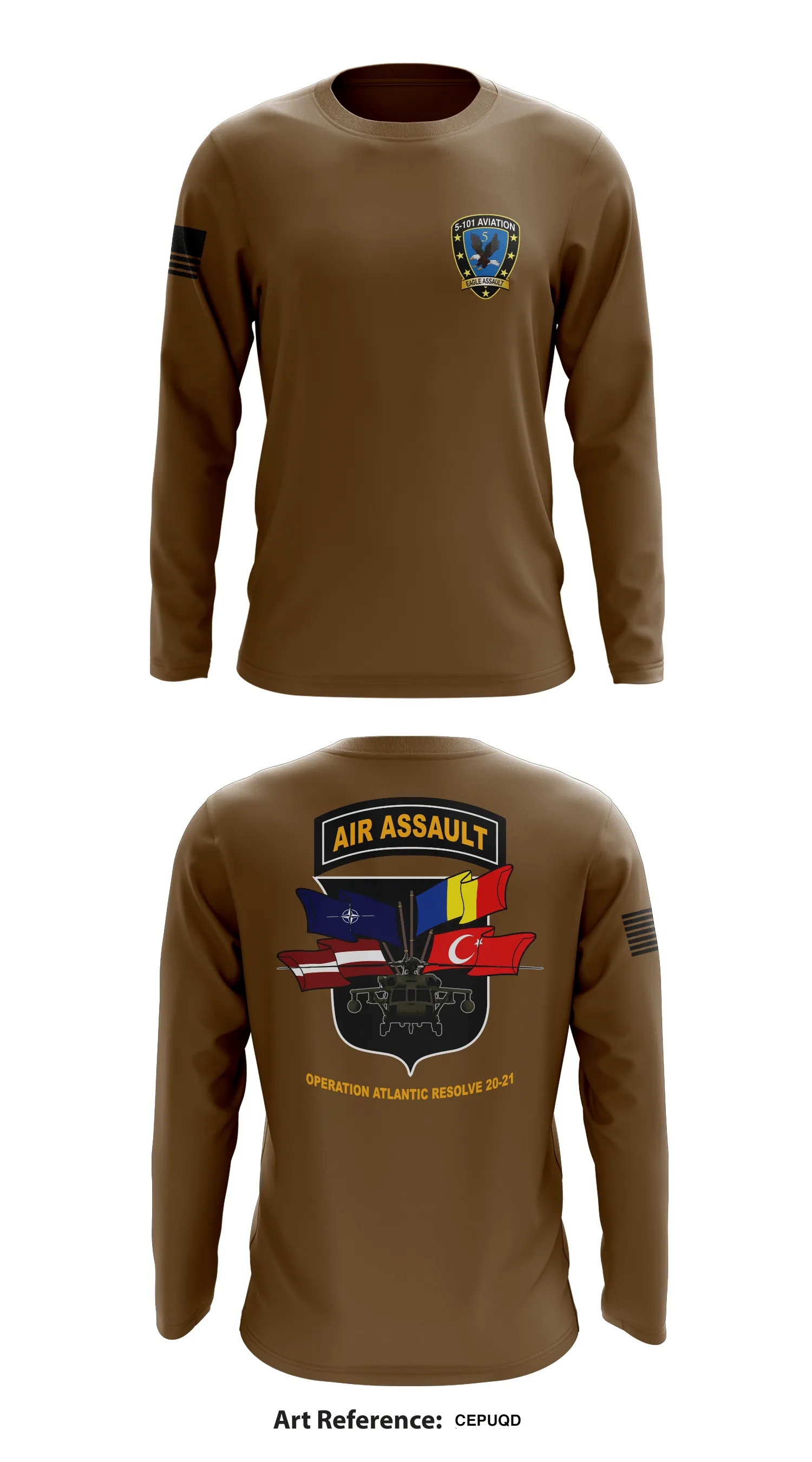 5 101 AVN REGT Store 1 Core Men's LS Performance Tee - CePUQd