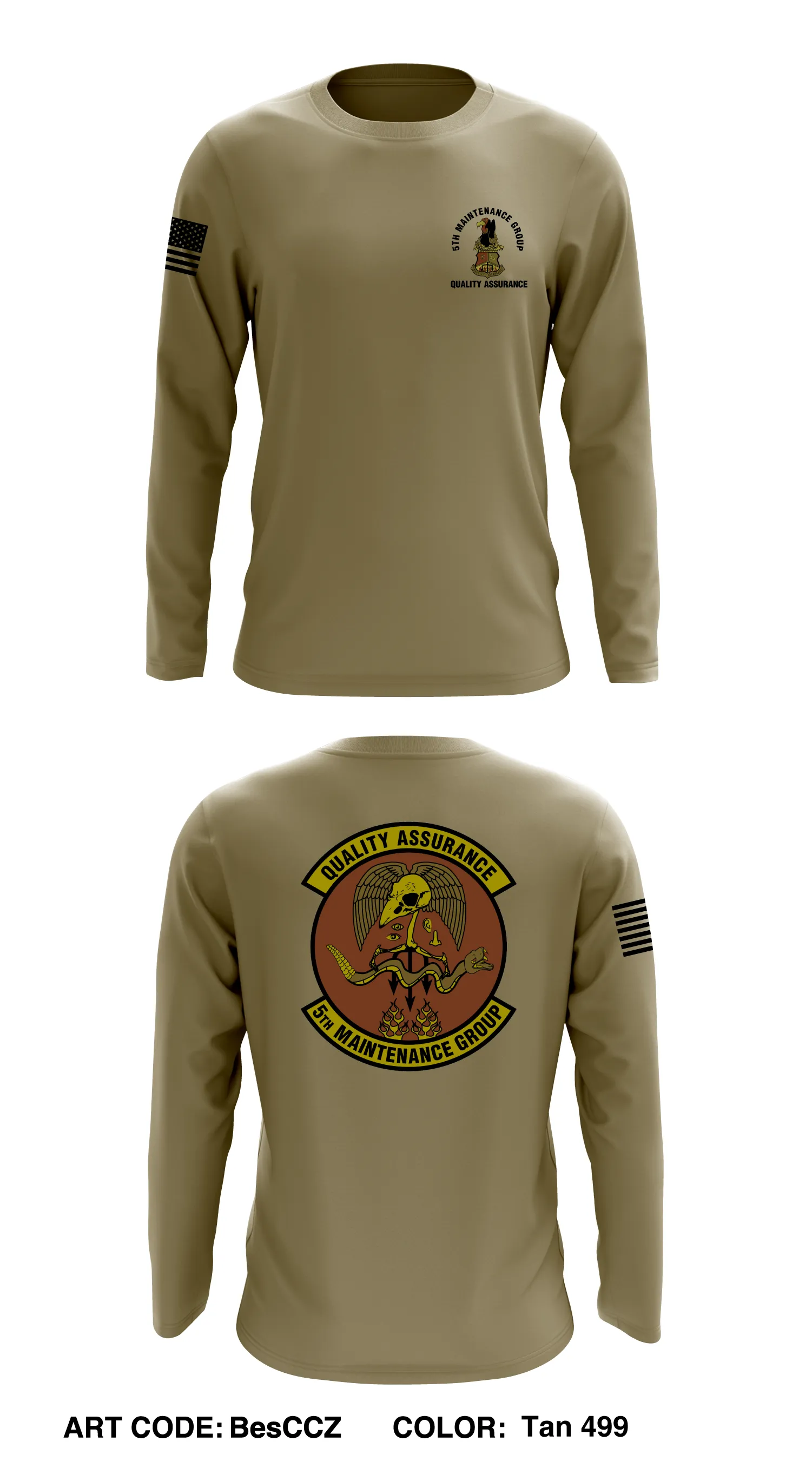 5 Maintenance Group Quality Assurance Core Men's LS Performance Tee - BesCCZ