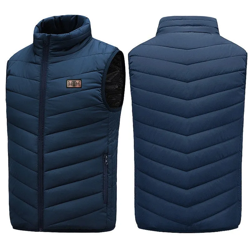 9 Heated Vest Zones Electric Heated Jackets Men's Winter Jacket Outdoor Sportswear USB Winter Heating Vest Thermal Clothing