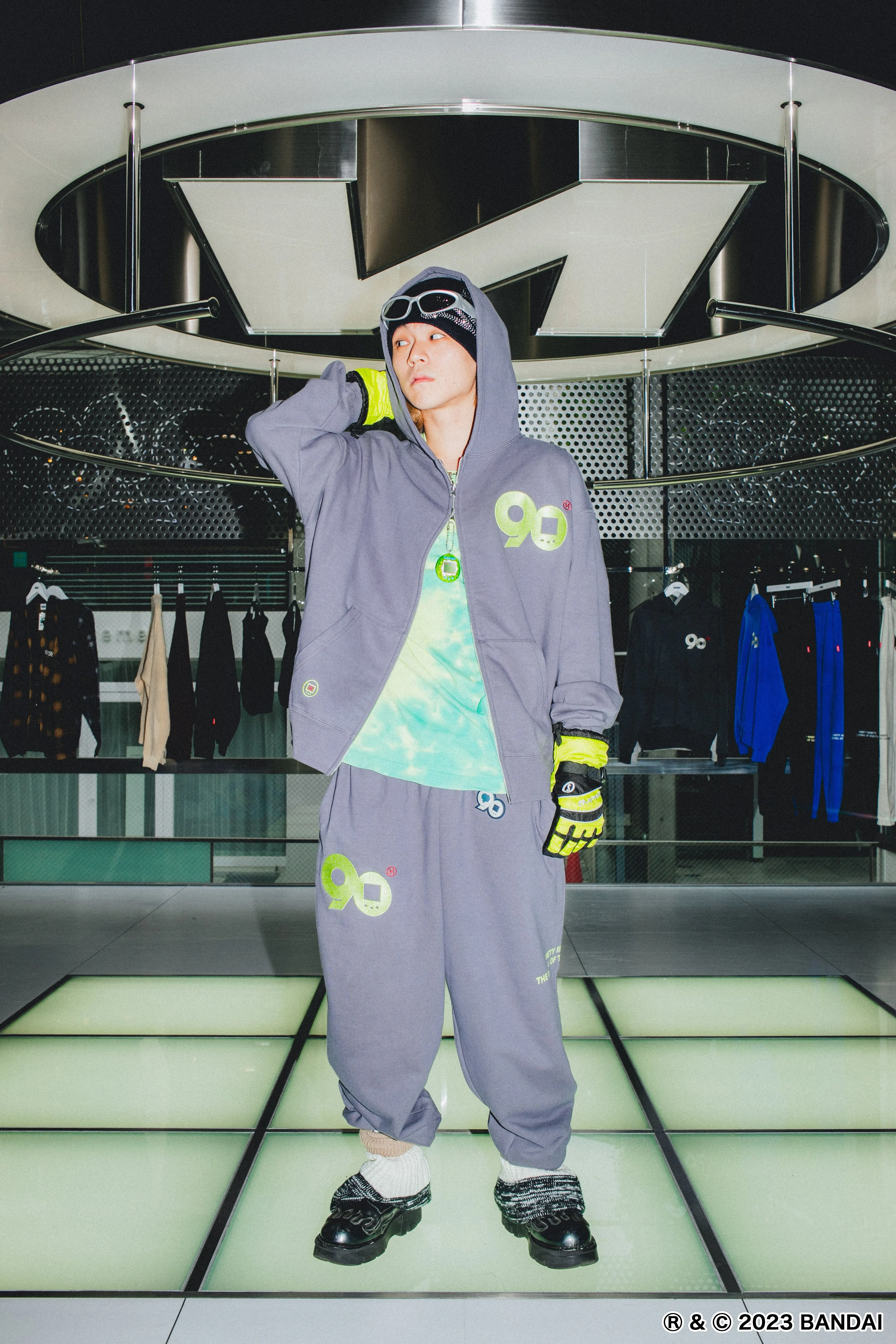 9090 × Tamagotchi 9090 Logo Sweat Pants