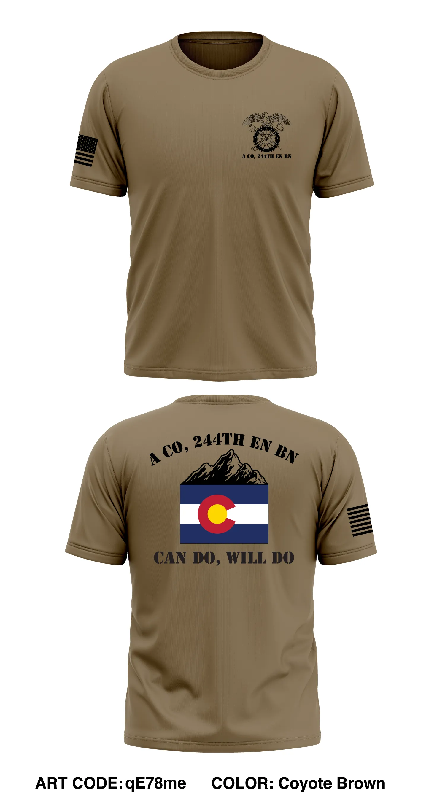 A Co, 244th EN BN Store 1 Core Men's SS Performance Tee - qE78me