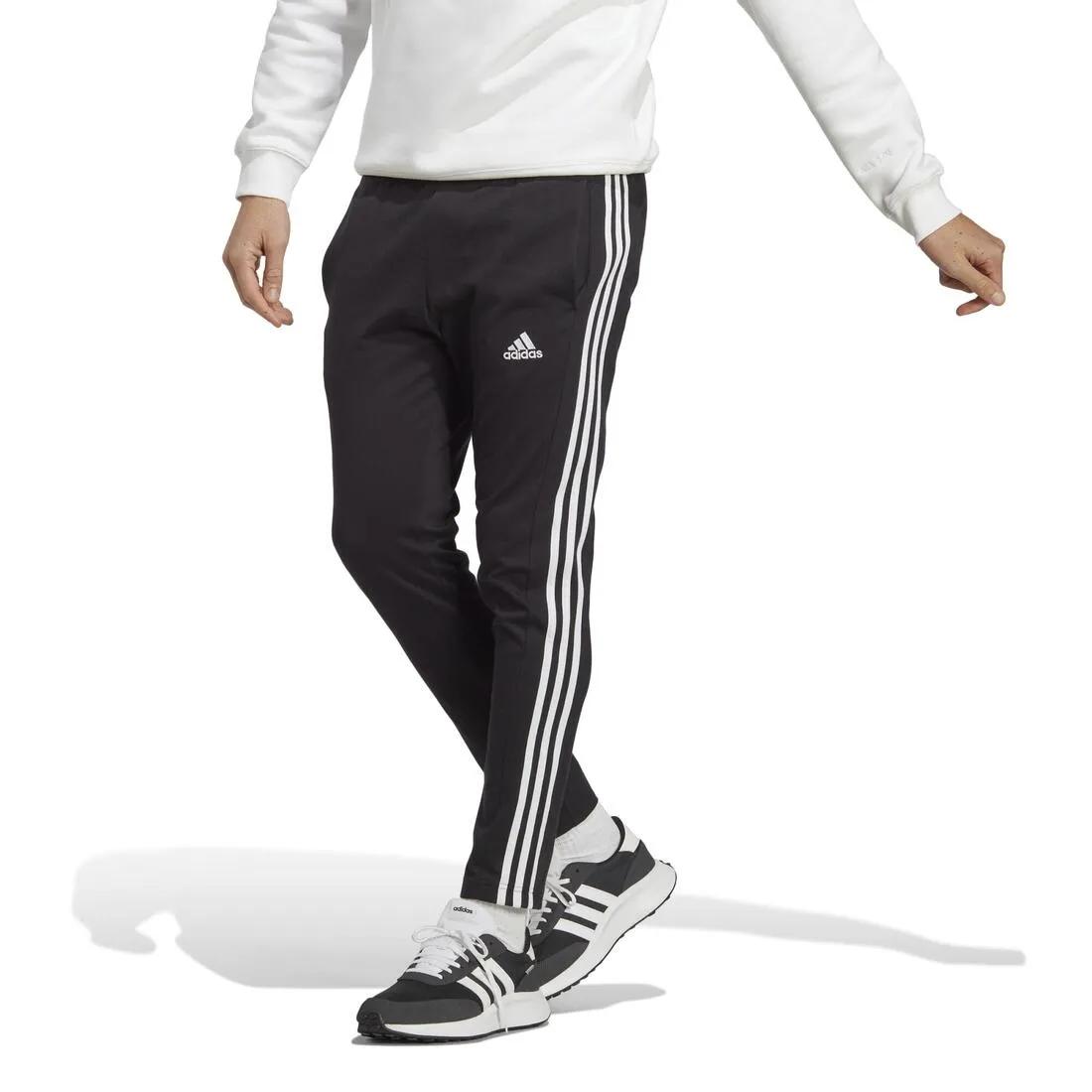 ADIDAS MAN Essentials Single Jersey Tapered Open Hem 3-Stripes Joggers