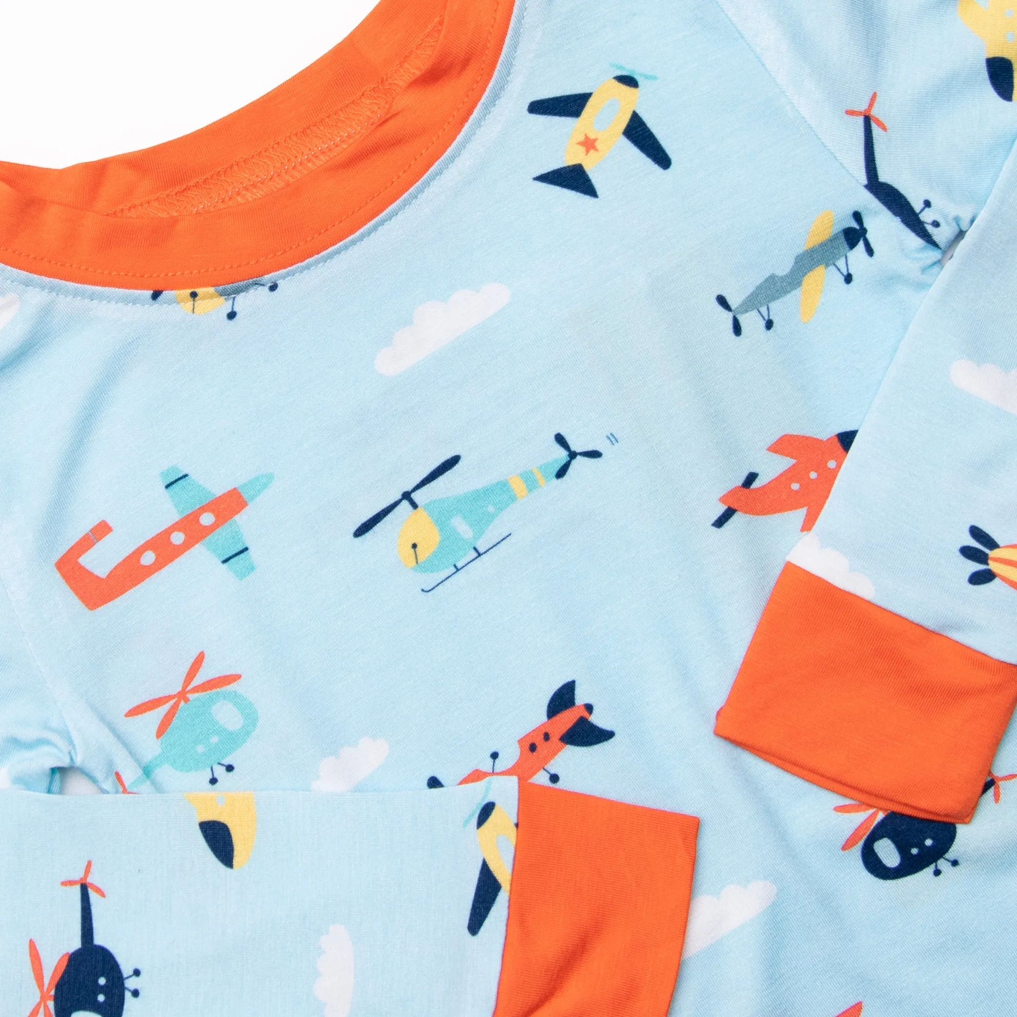 Against the Wind Bamboo Pajama Set, Blue