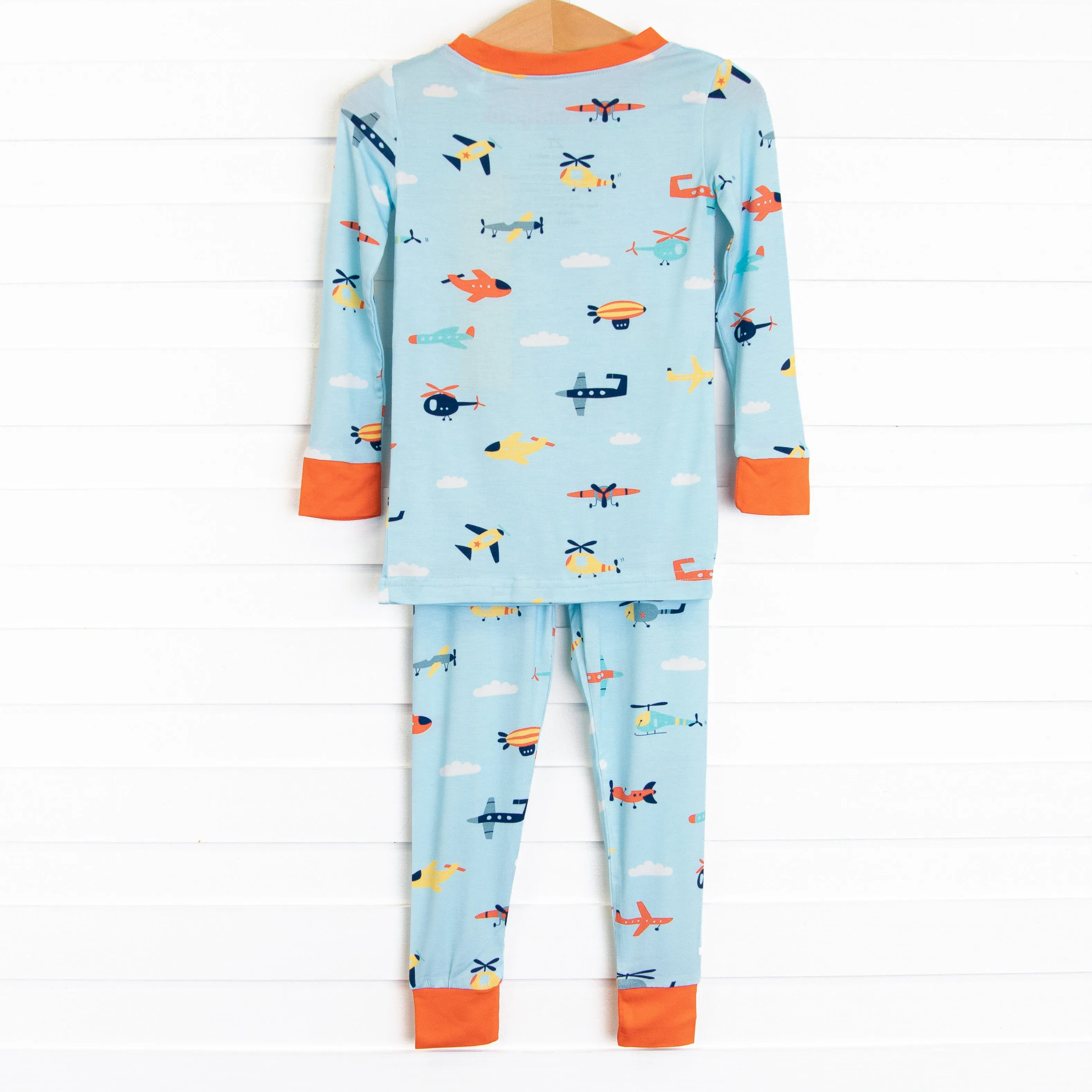 Against the Wind Bamboo Pajama Set, Blue