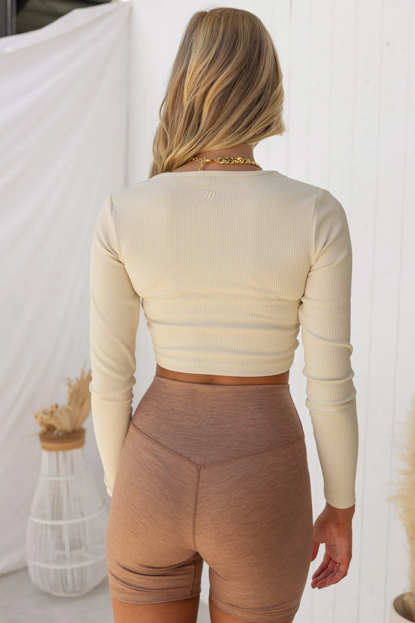 Align Cropped Rib Top - Cream