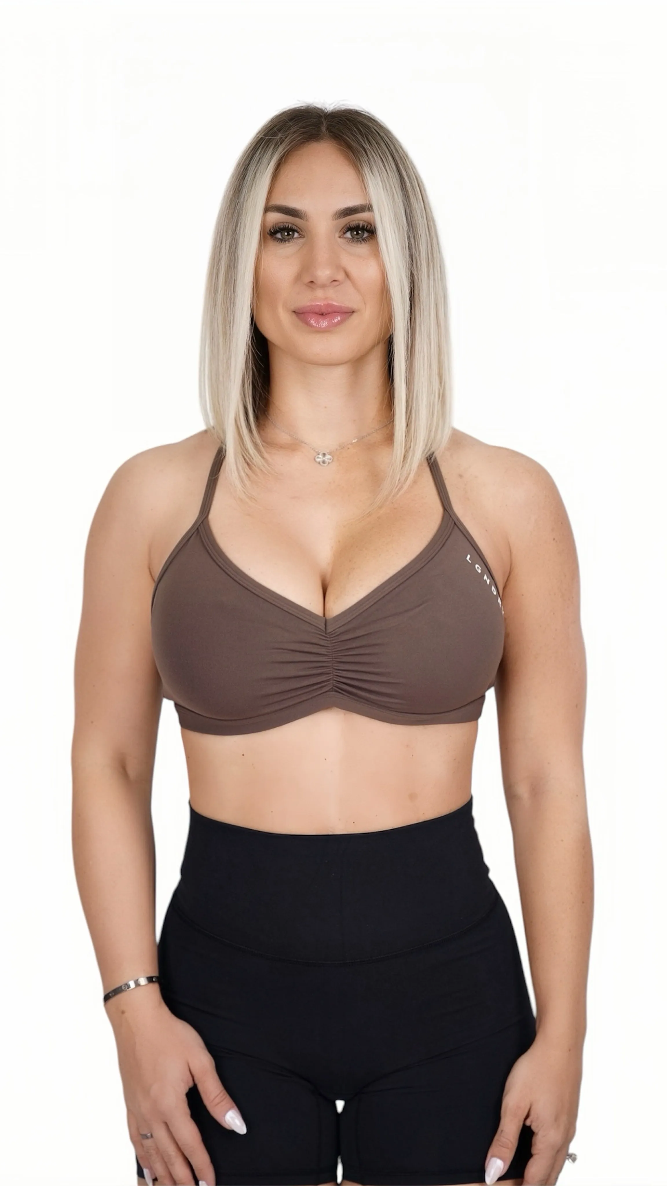 ALIGN RUCHED OPEN BACK BRA