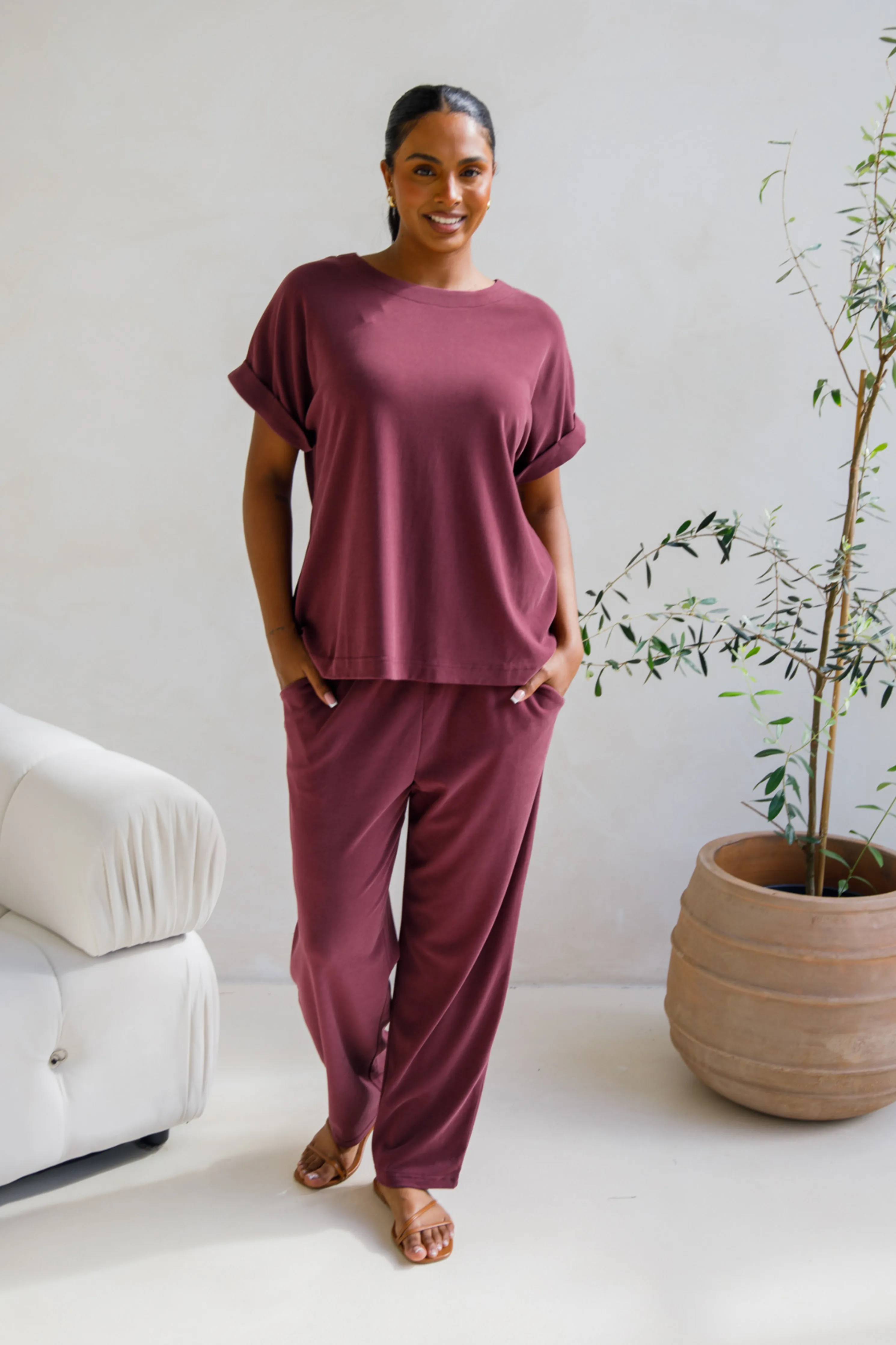 Althea Lounge Top | Shiraz
