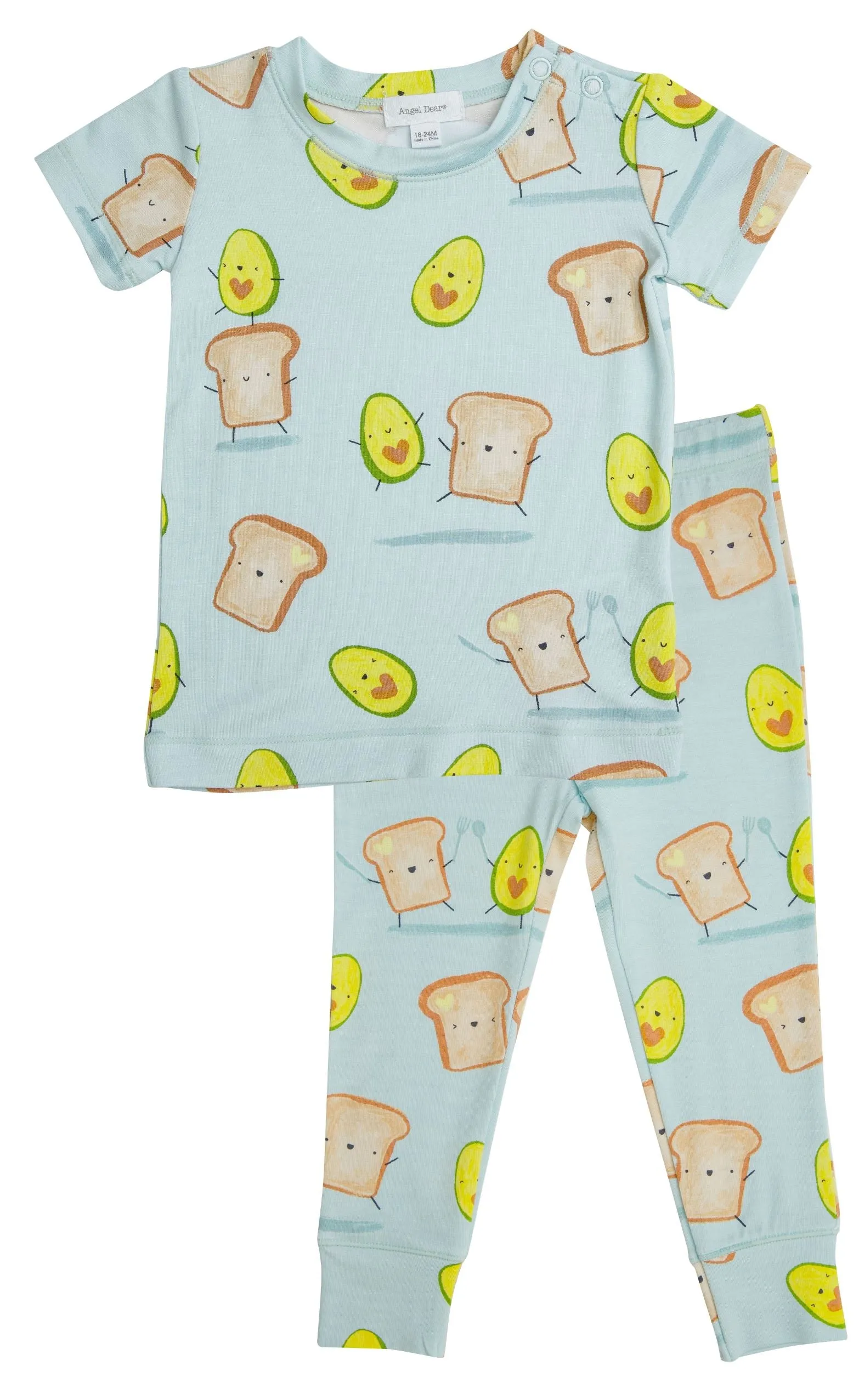 Angel Dear Avocado   Toast Blue S/S Loungewear Set