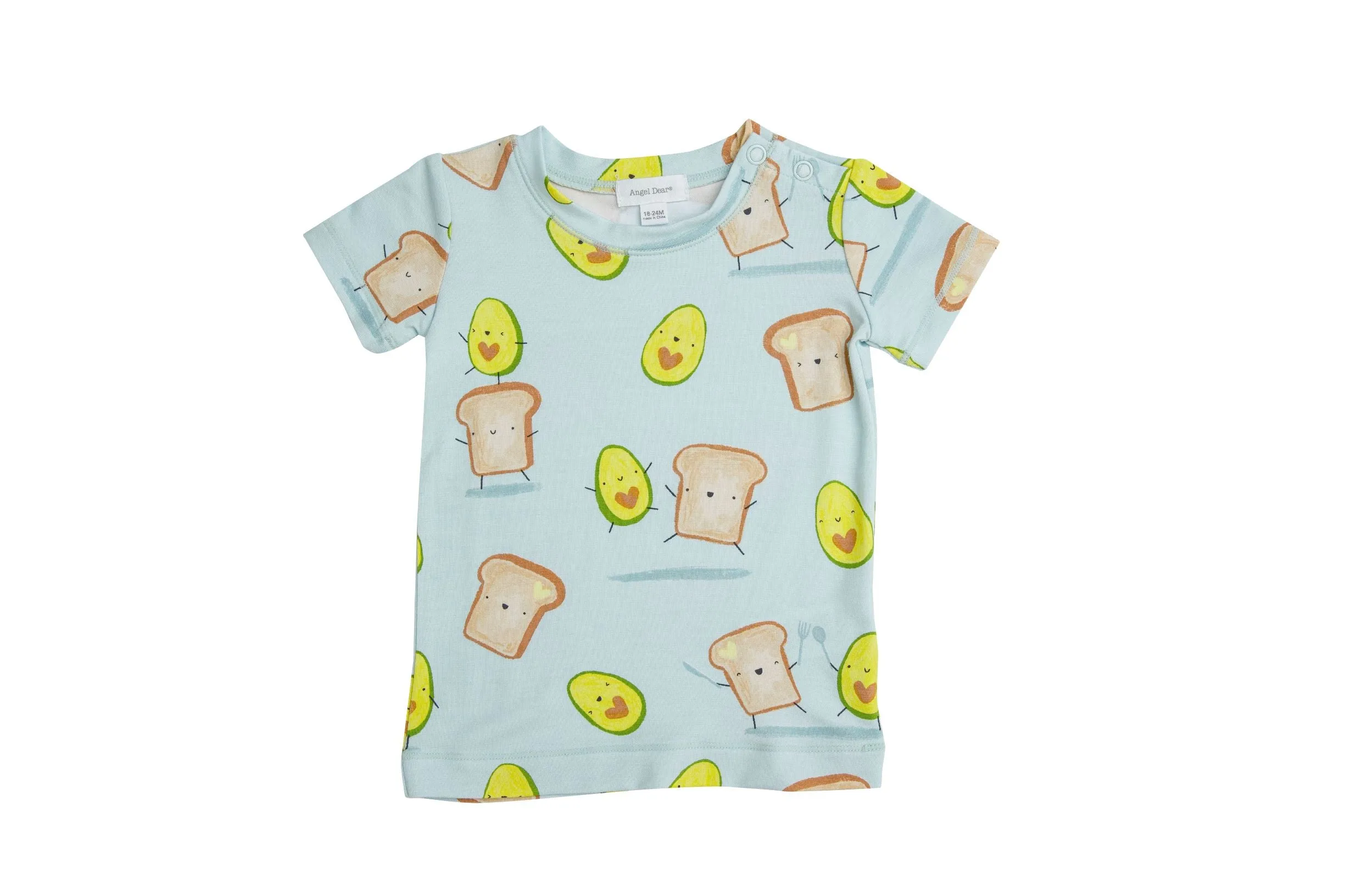 Angel Dear Avocado   Toast Blue S/S Loungewear Set