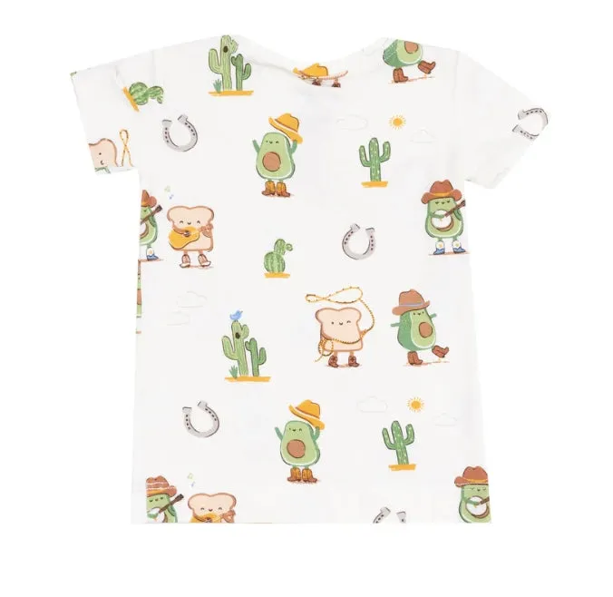 Angel Dear || Avocado Toast Western Loungewear Short Set