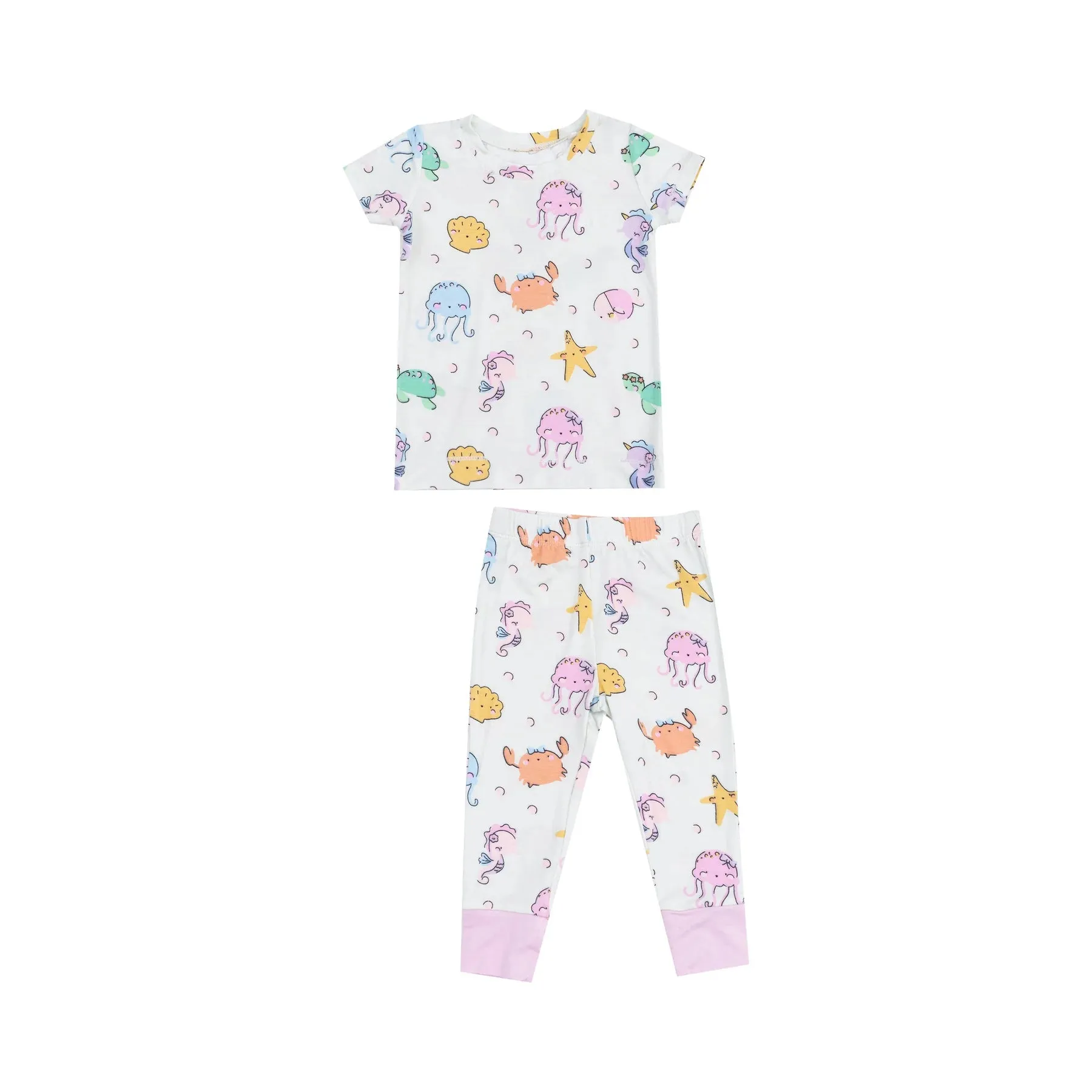 Angel Dear Cutie Sea Creatures Short Sleeve Loungewear Set