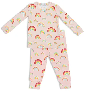 Angel Dear Pink Rainbows Bamboo Lounge Wear Set