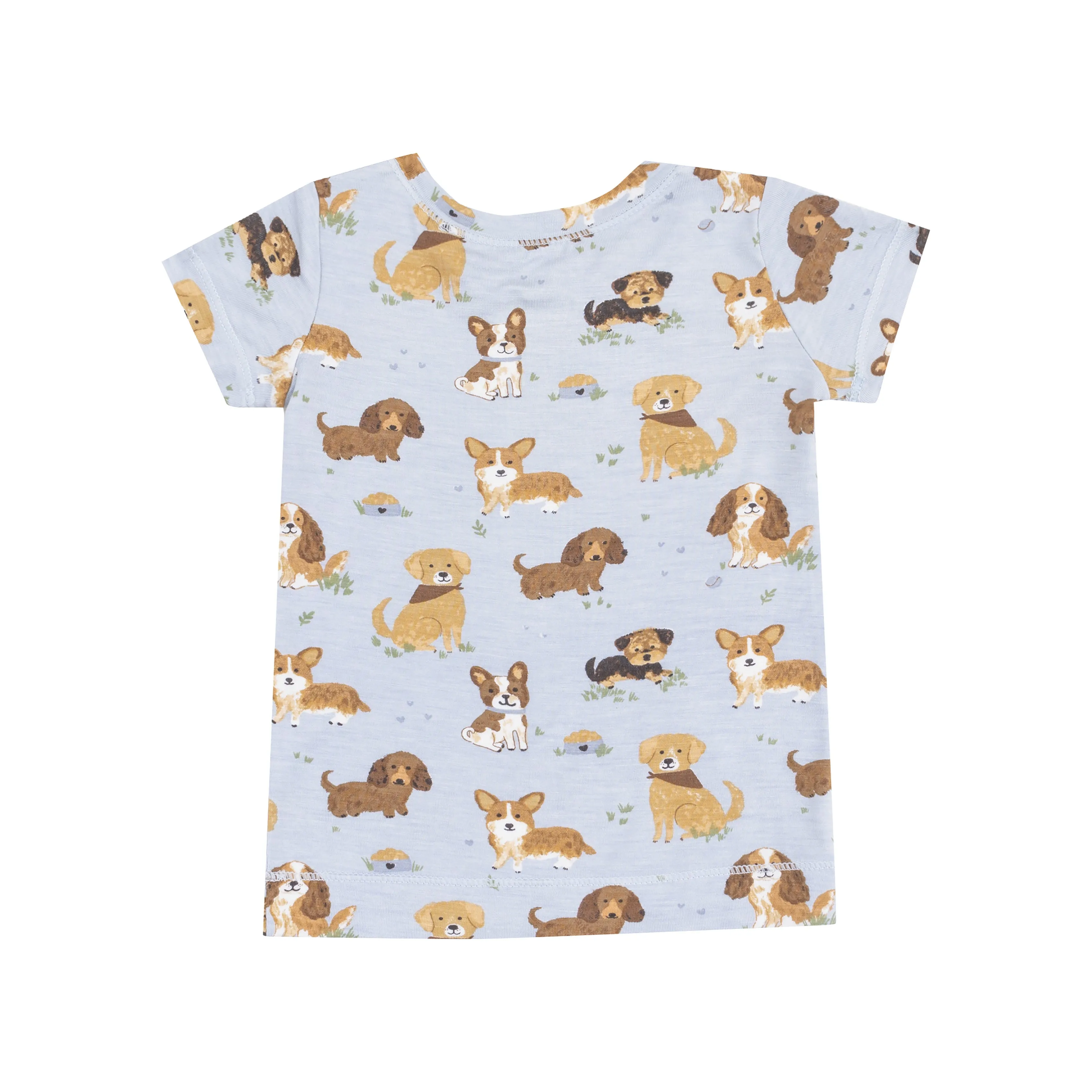 Angel Dear Short Sleeve Loungewear Set - Best Friend Dogs Blue
