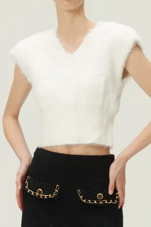 Annabel Sleeveless Fuzzy Top