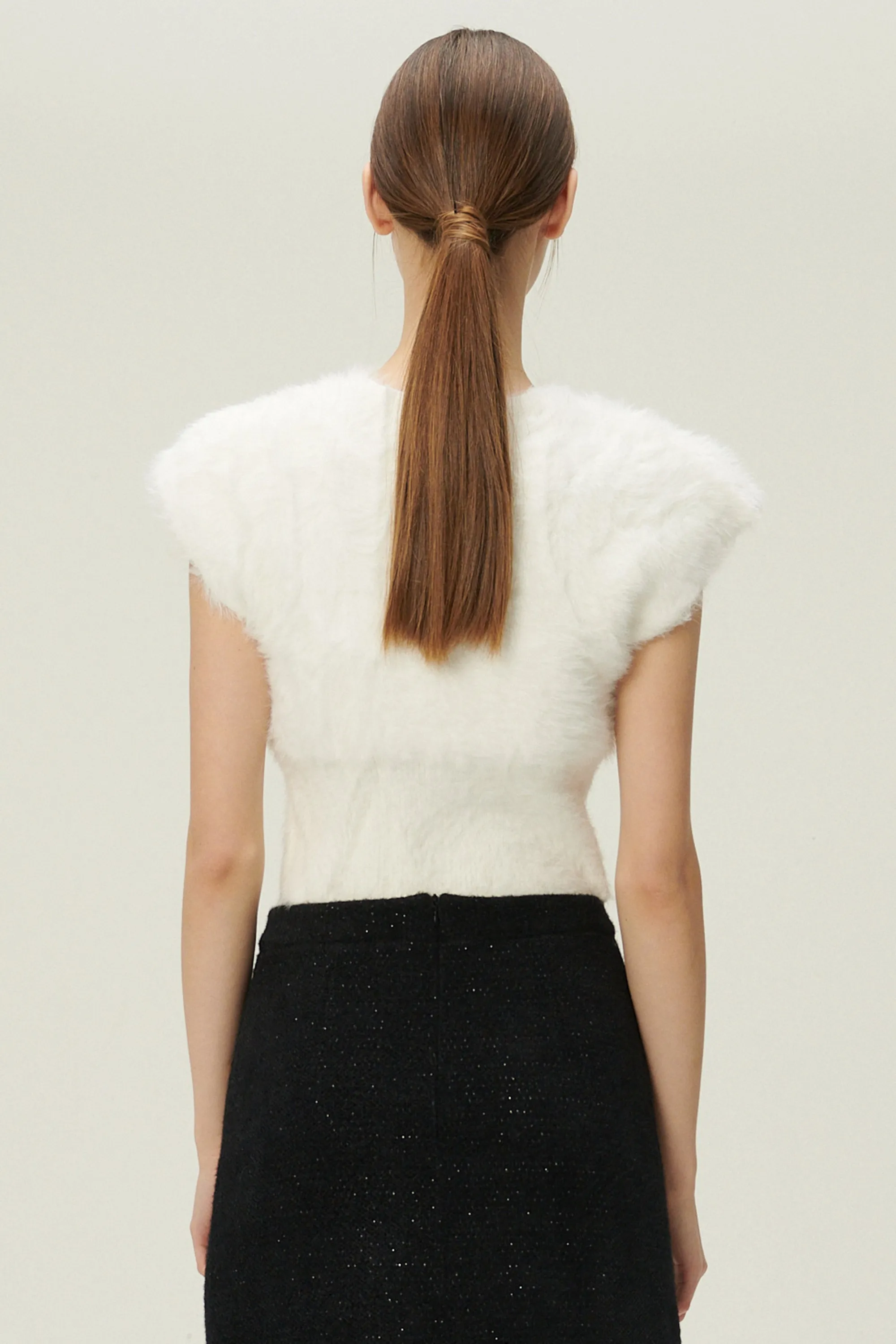 Annabel Sleeveless Fuzzy Top
