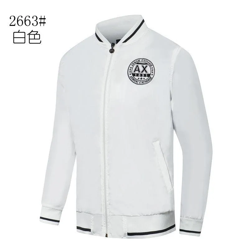 Armani Exchange Ax 1991 Logo Design White Jacket Tracksuit