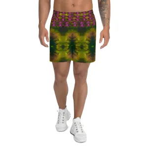 Athletic Long Shorts (Unisex)(Virilis/Muliebris)(Grail Night Rose Pink Logo) RJSTH@Fabric#7 RJSTHS2021 RJS
