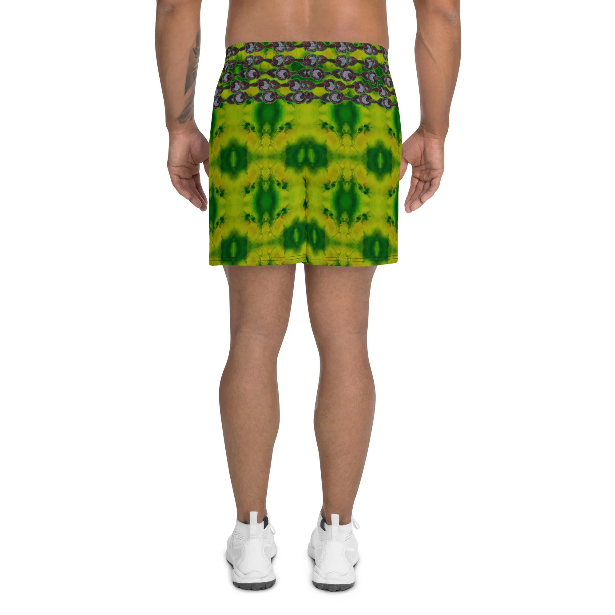 Athletic Long Shorts (Unisex)(Virilis/Muliebris)Grail Night Rose Purple Logo) RJSTH@Fabric#5 RJSTHS2021 RJS