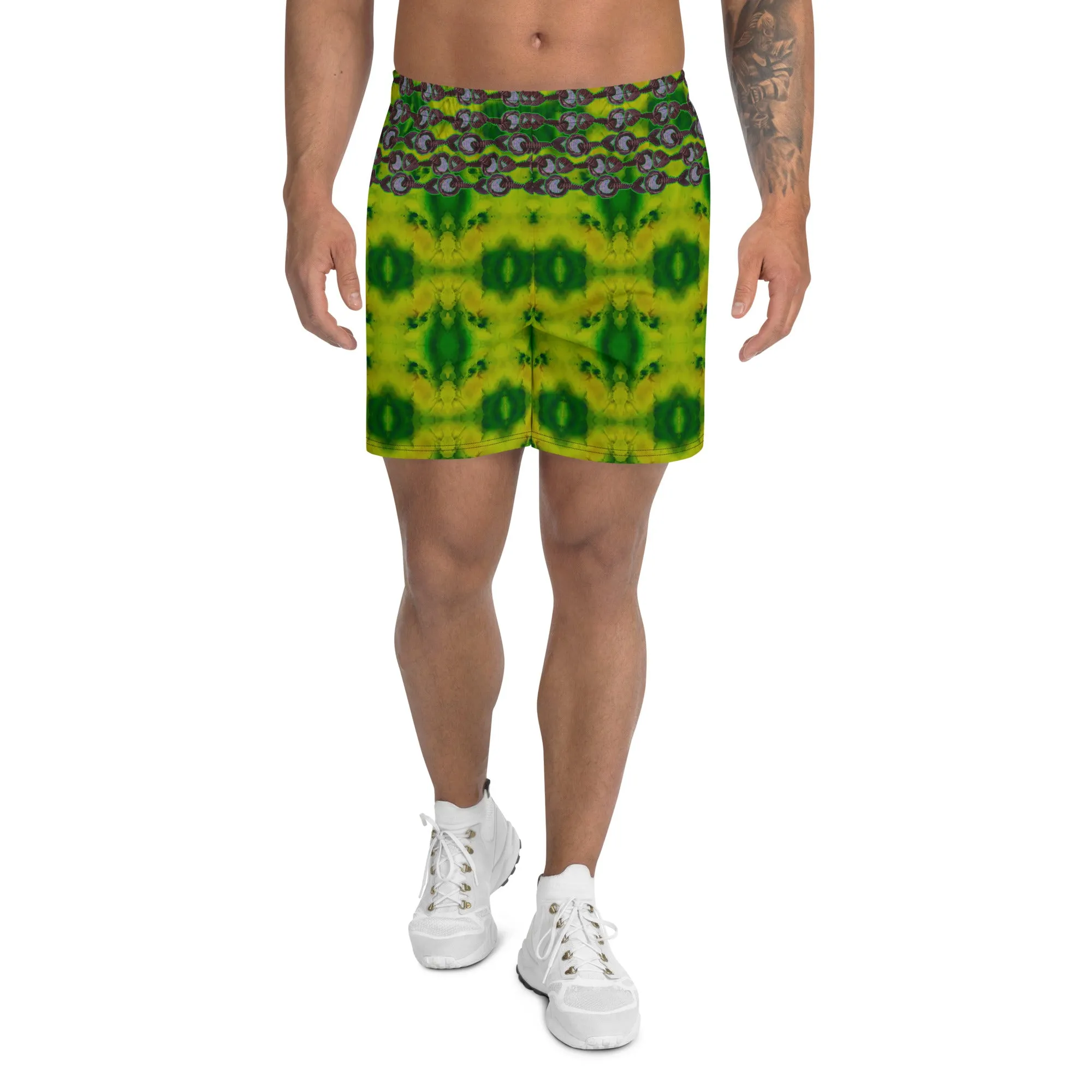Athletic Long Shorts (Unisex)(Virilis/Muliebris)Grail Night Rose Purple Logo) RJSTH@Fabric#5 RJSTHS2021 RJS