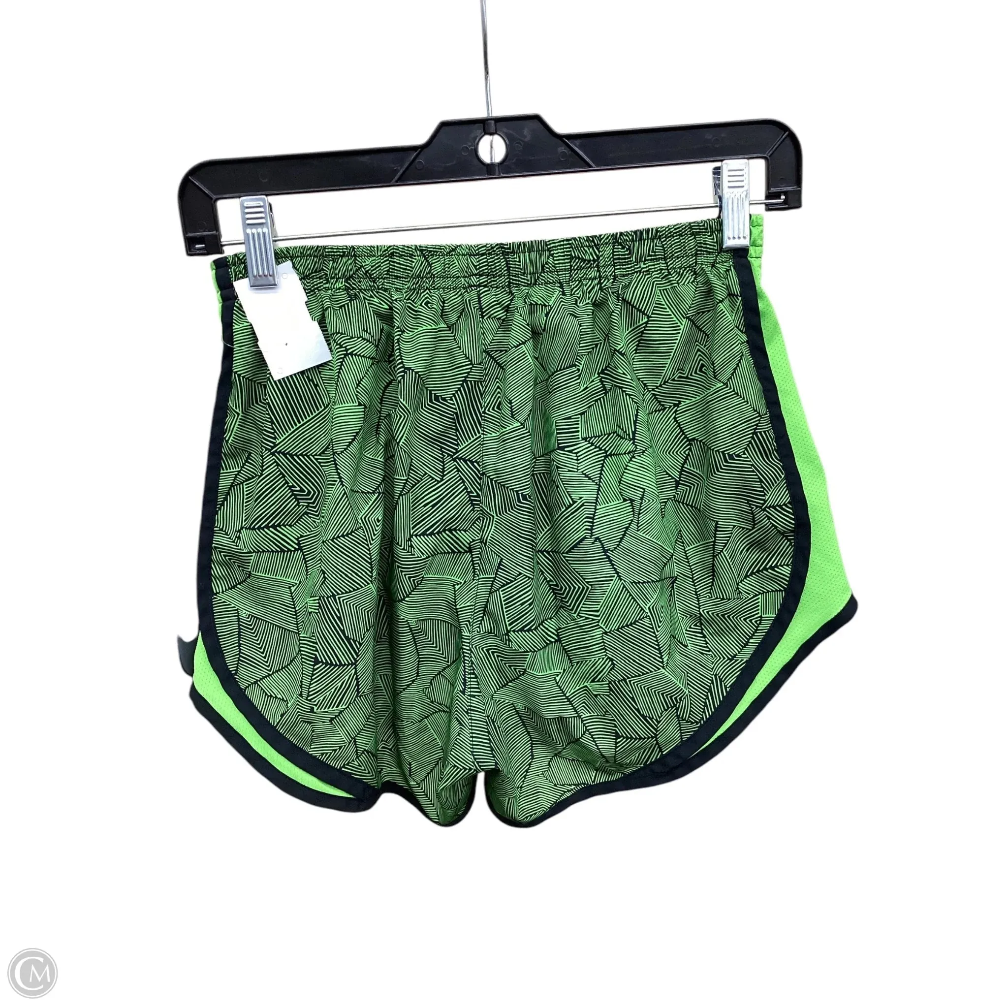 Athletic Shorts By Nike In Black & Green, Size: S