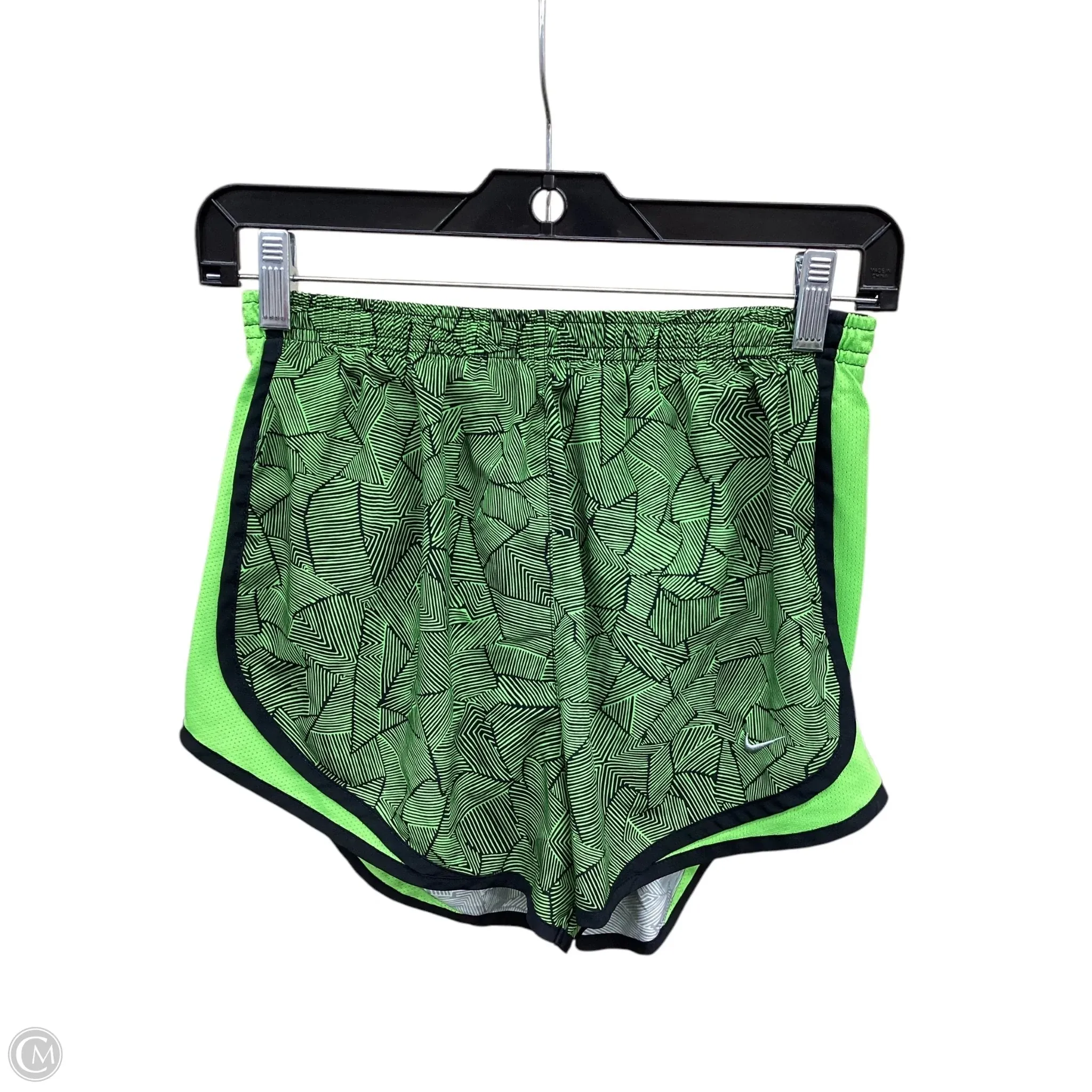 Athletic Shorts By Nike In Black & Green, Size: S