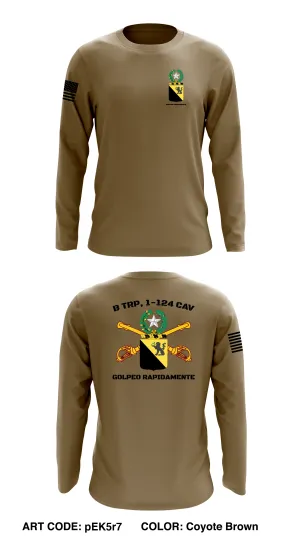 B Trp, 1-124 Cav Store 1 Core Men's LS Performance Tee - pEK5r7