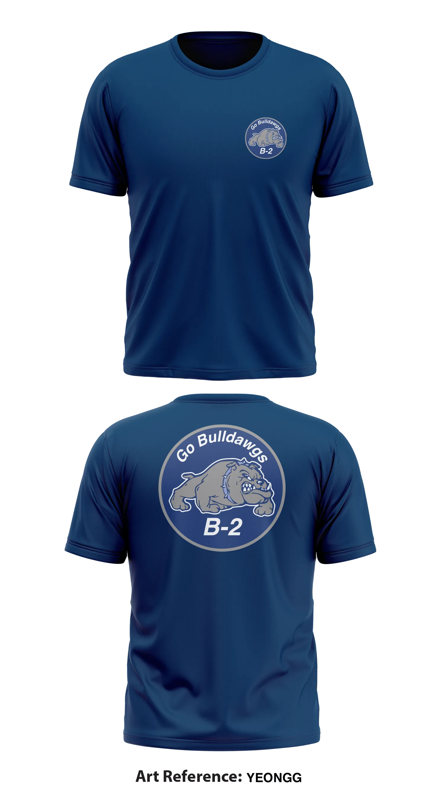 B2 Bulldawgs Store 1 Core Men's SS Performance Tee - YEongg