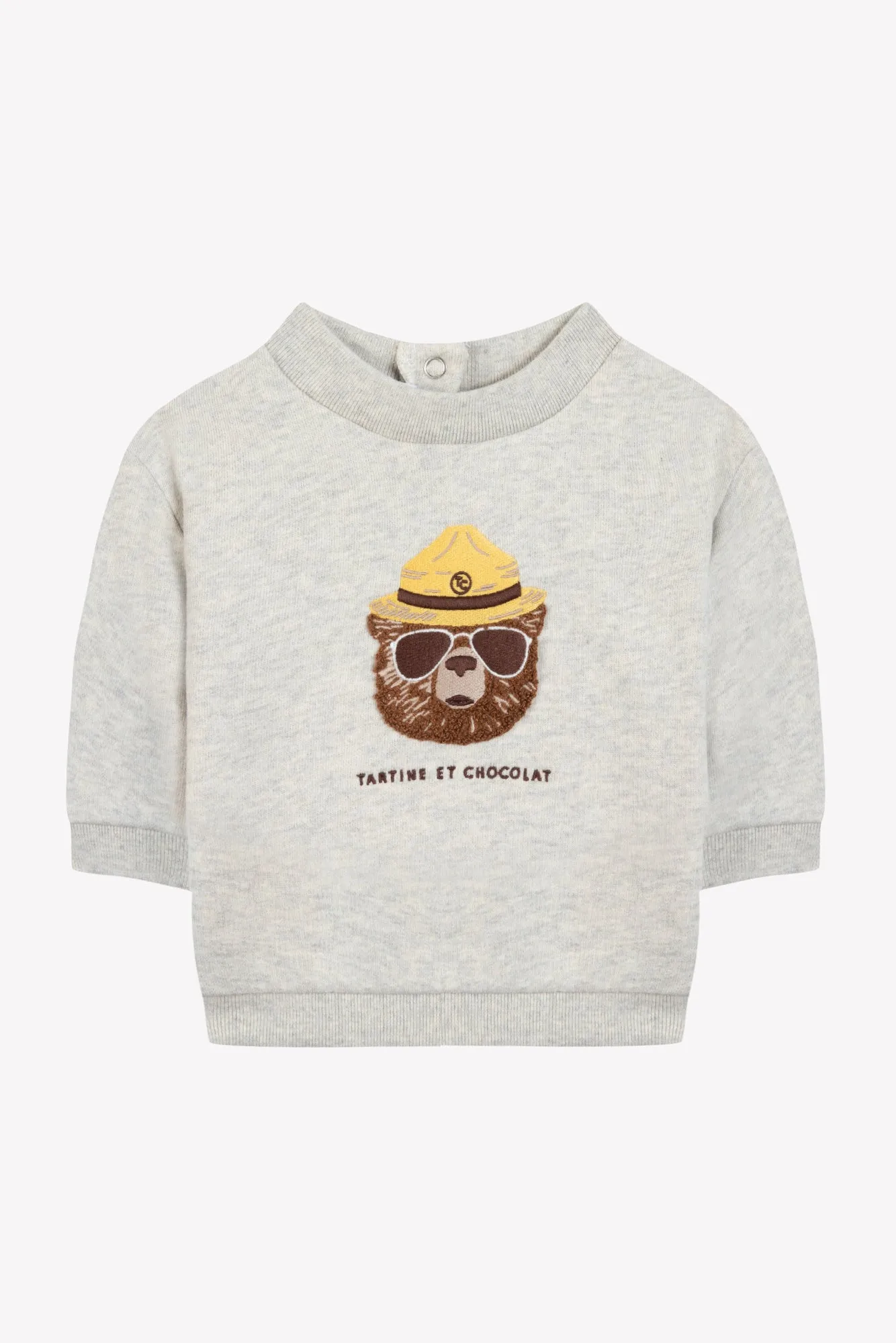 BABY EXPLORATEUR EN HERBE SWEAT 1 - Gris chiné