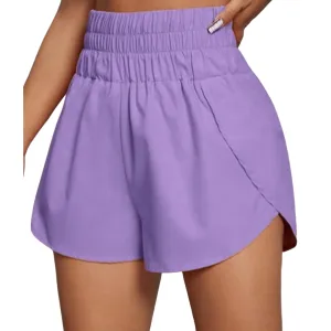 Banding High Waist Athletic Running Workout Shorts