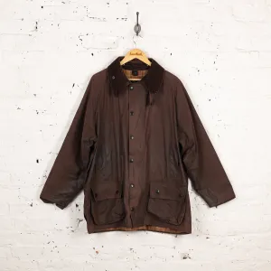 Barbour Beaufort Wax Jacket Coat - Brown - XL