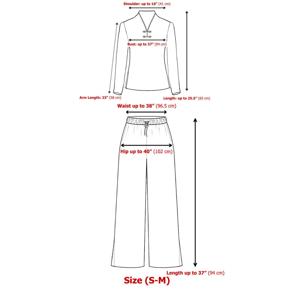 Black Bamboo Tai Chi Meditation Chinese Loungewear Set