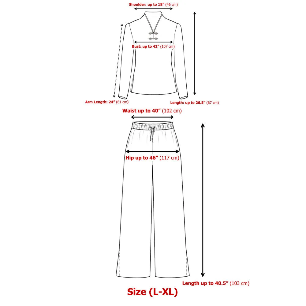 Black Bamboo Tai Chi Meditation Chinese Loungewear Set