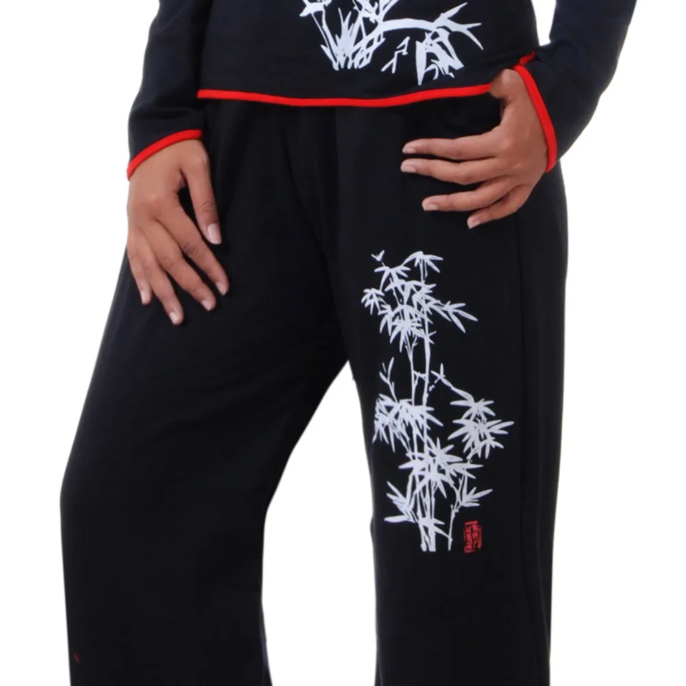 Black Bamboo Tai Chi Meditation Chinese Loungewear Set