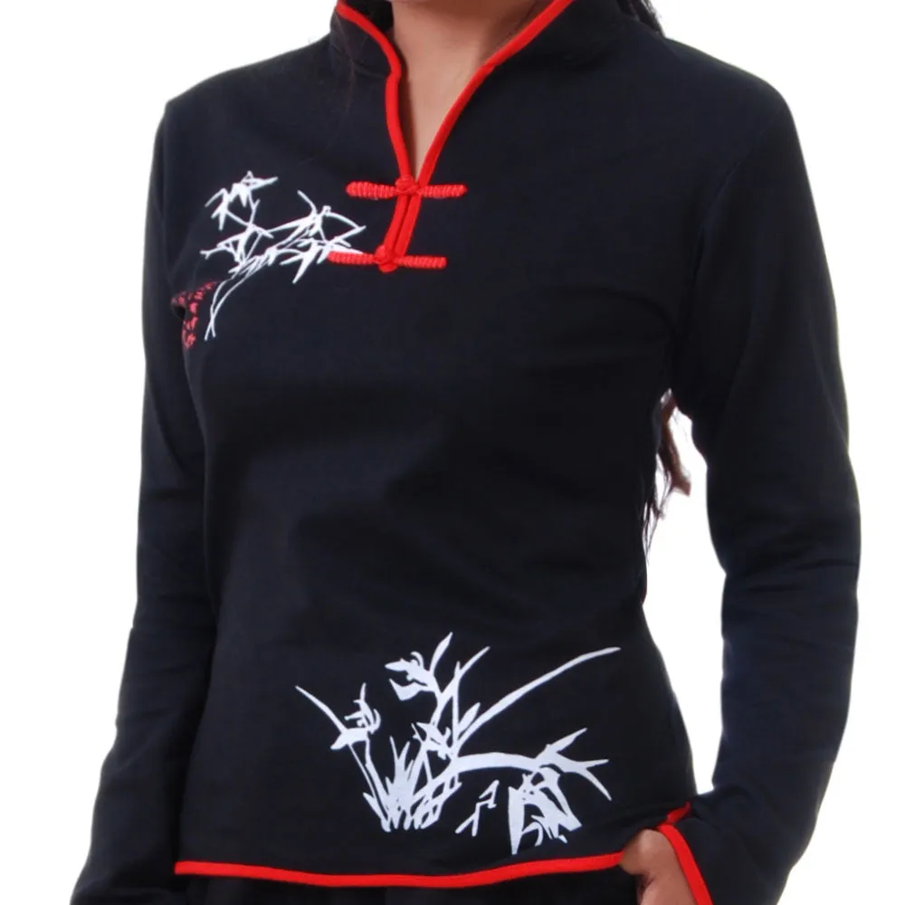 Black Bamboo Tai Chi Meditation Chinese Loungewear Set