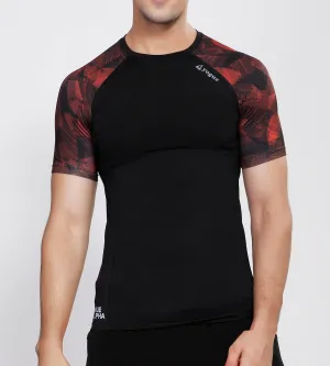 Black Red Compression T-Shirt