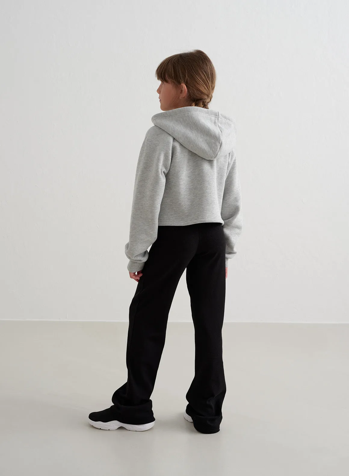Black Young Ease Ribbed Pants