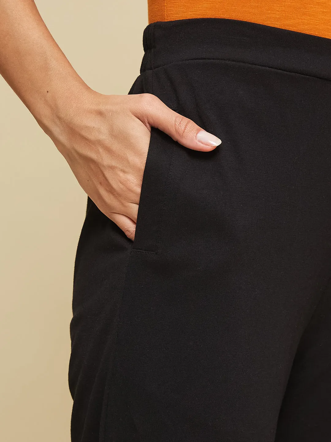 Blissful Lace Lounge Pants-BLACK