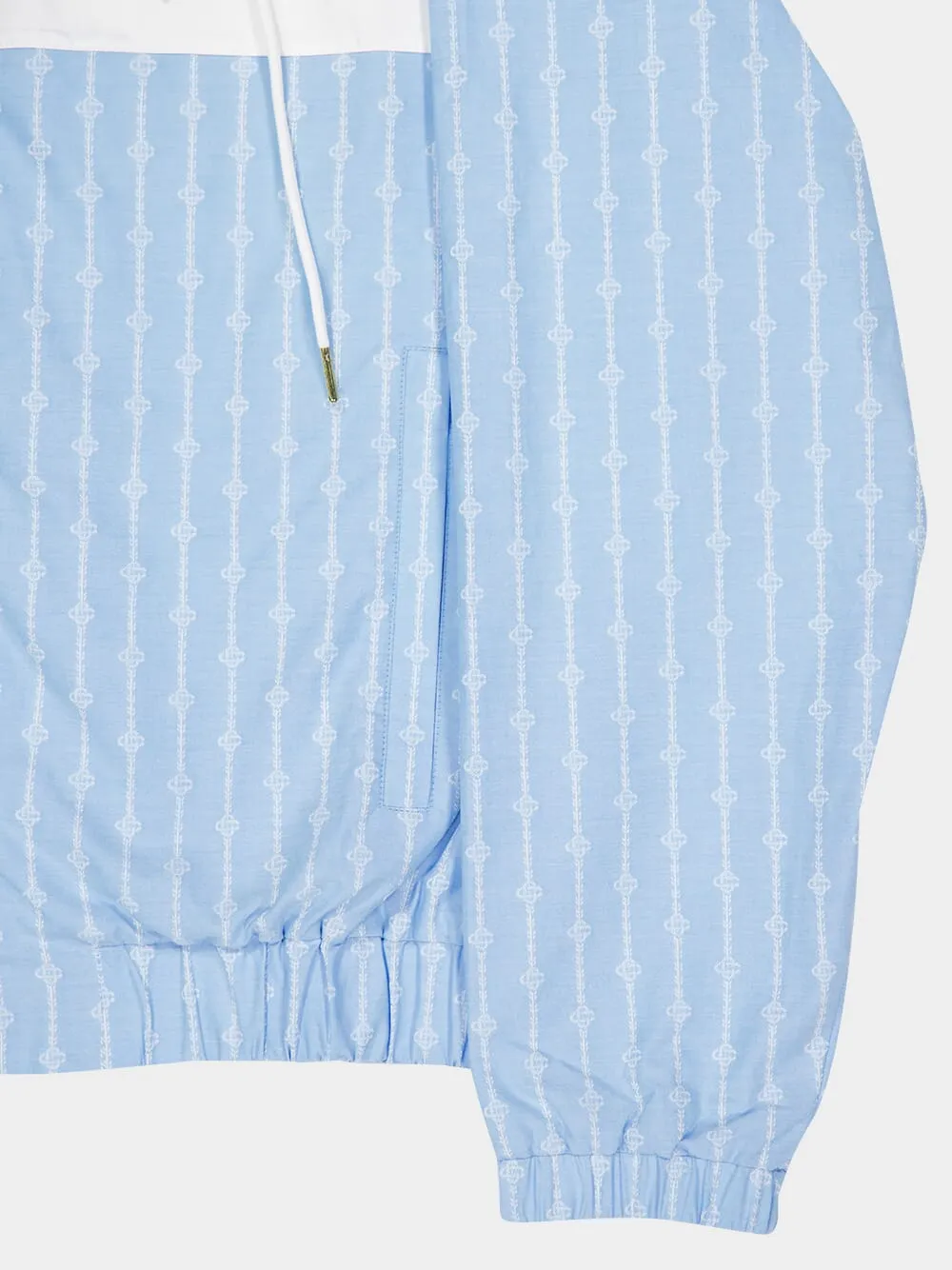 Blue Pinstripe Laurel Track Jacket