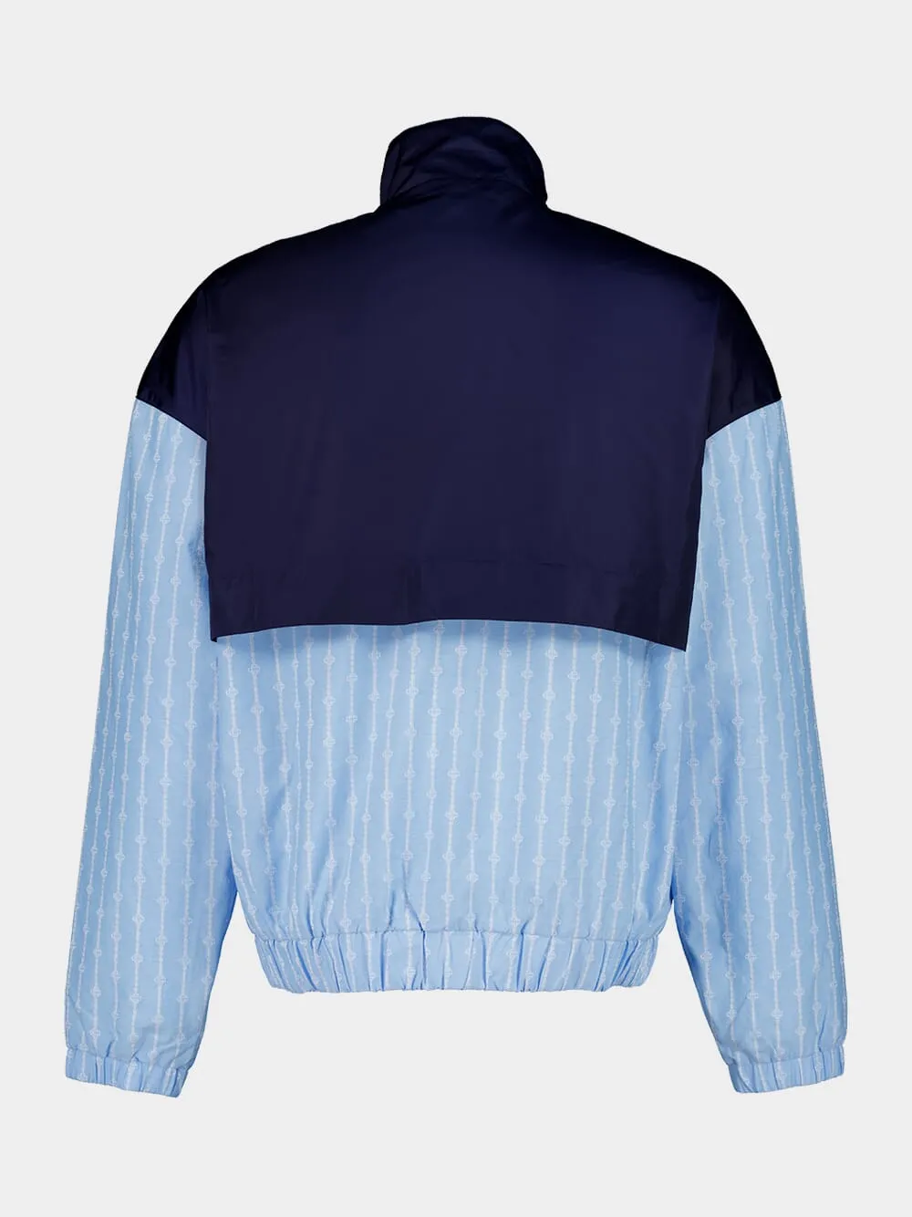 Blue Pinstripe Laurel Track Jacket
